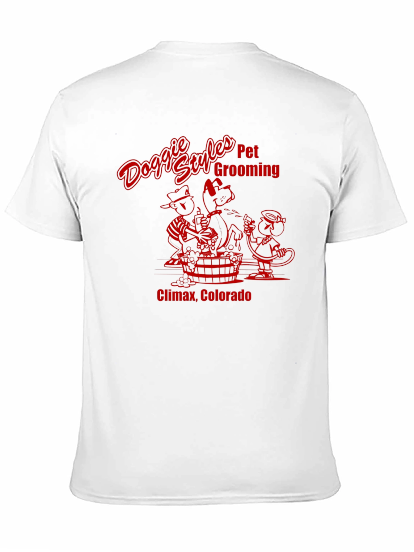 Black Doggie Styles Pet Grooming Black T-Shirt view 11