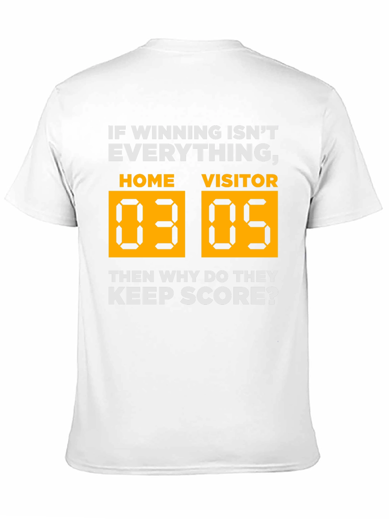 Black Funny Winning Isn't Everything Scoreboard Graphic T-Shirt view 11