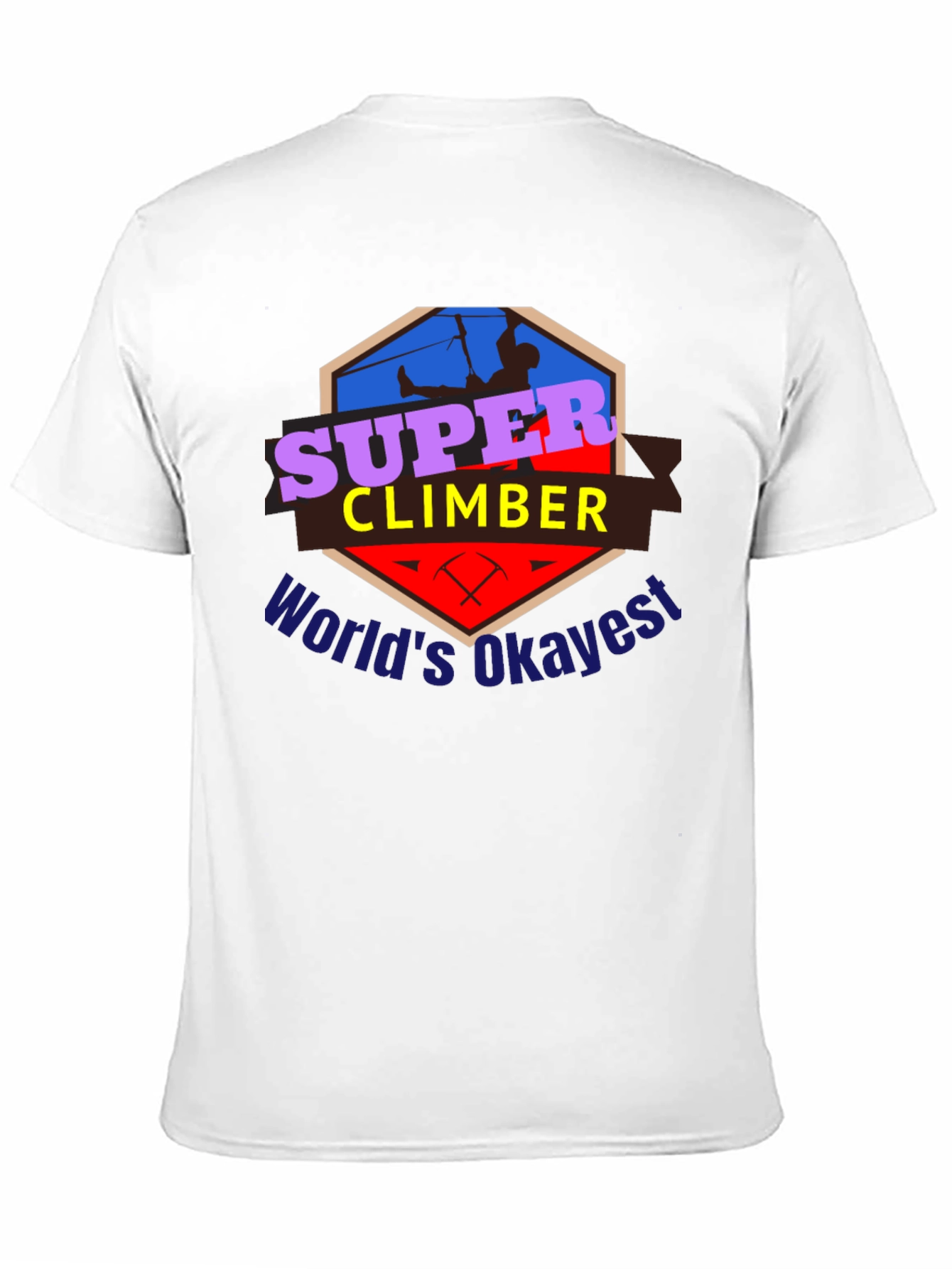 Black Super Climber T-Shirt - World's Okayest Climber Tee view 11