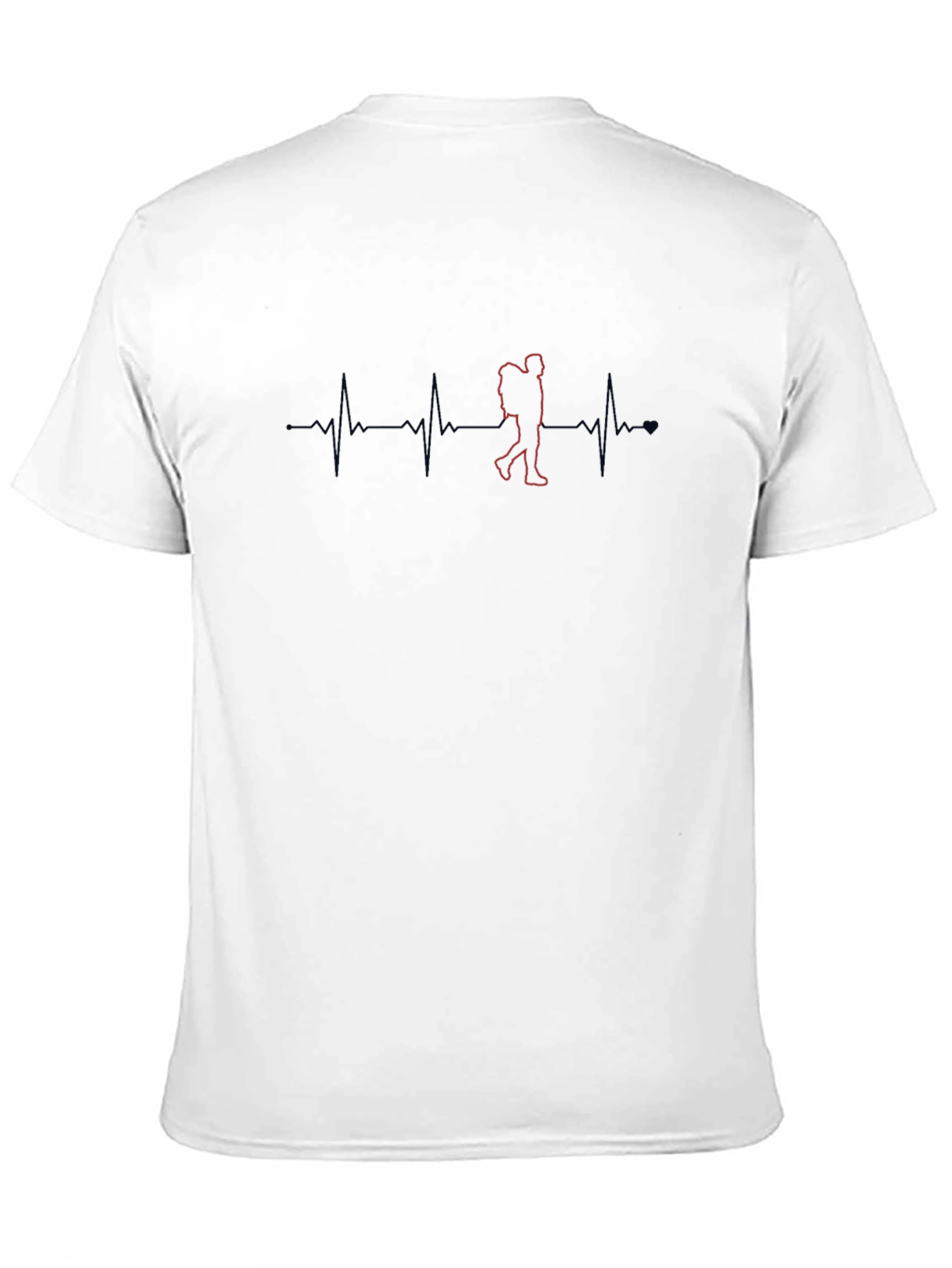 Black Hiking Heartbeat T-Shirt - Adventure Ready! view 11