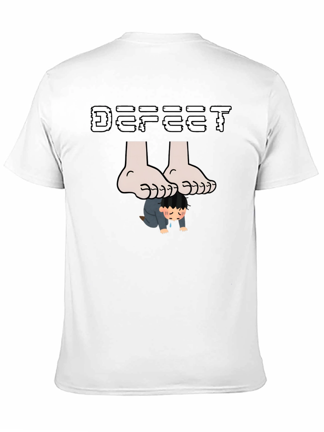 Black Defeet Funny Graphic T-Shirt view 11