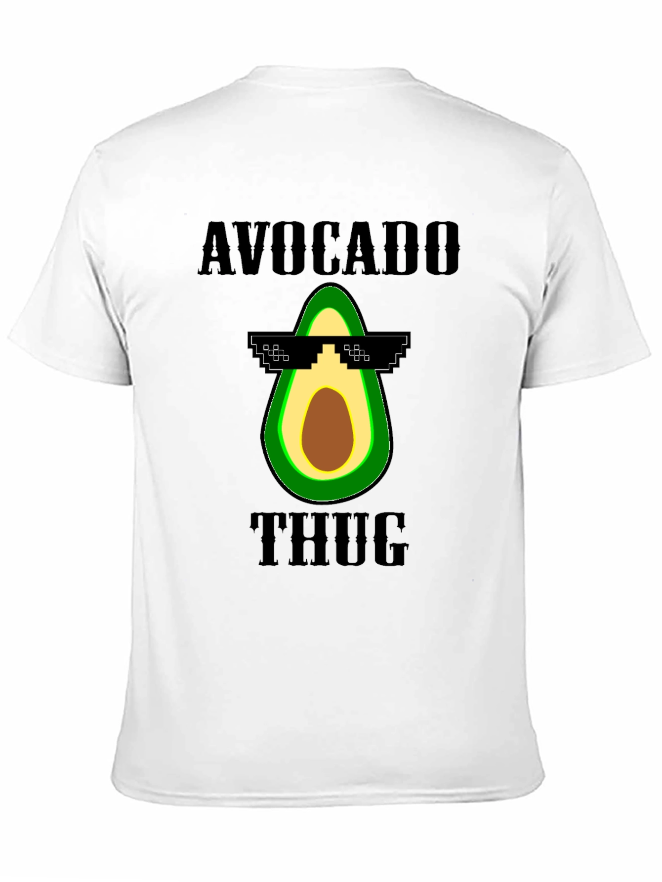 Black Avocado Thug Life Graphic Tee - Funny Novelty T-Shirt view 11