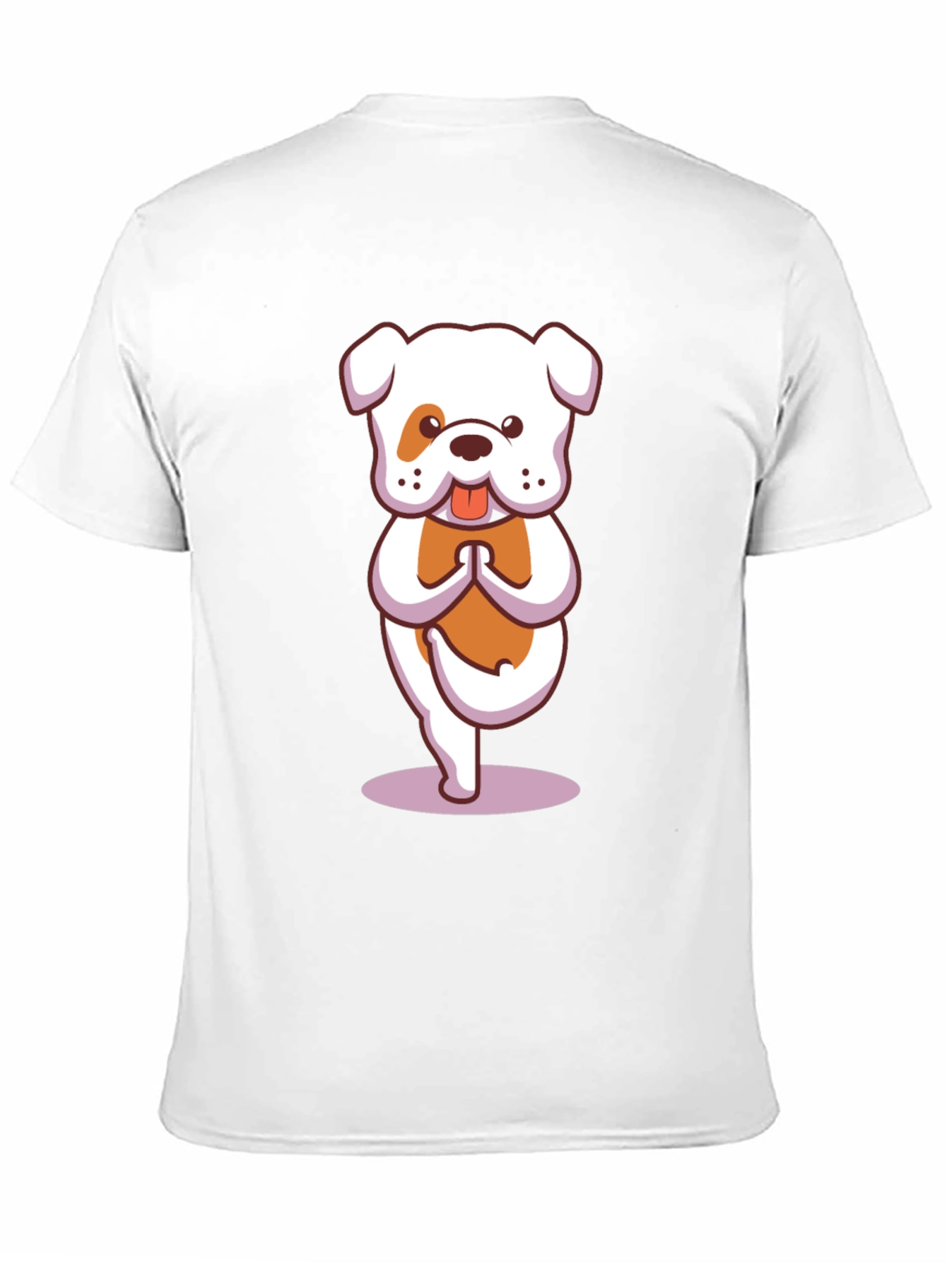 Black Yoga Bulldog Black T-Shirt view 11