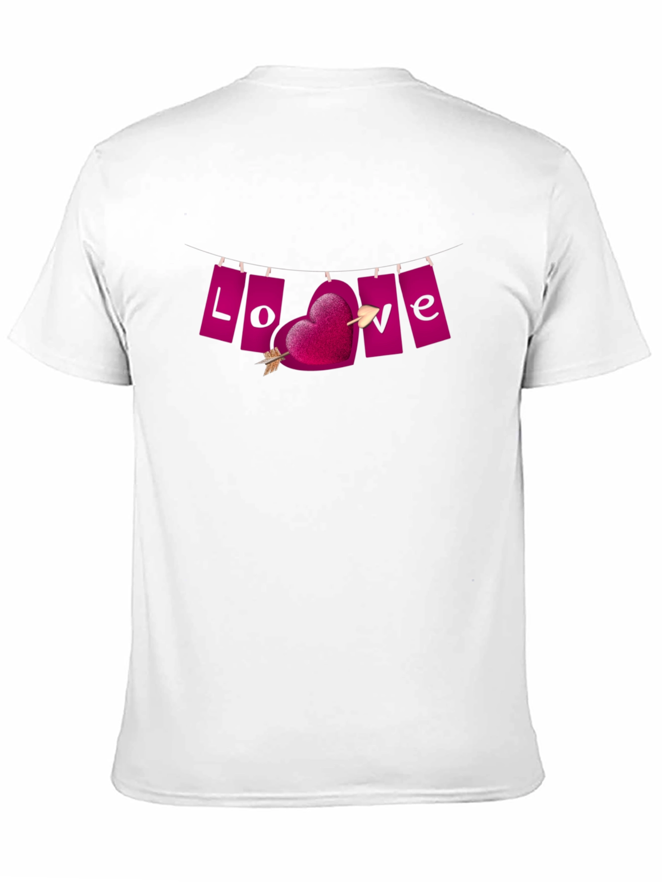 Black Love Arrow Heart T-Shirt - Valentine's Day Tee view 11