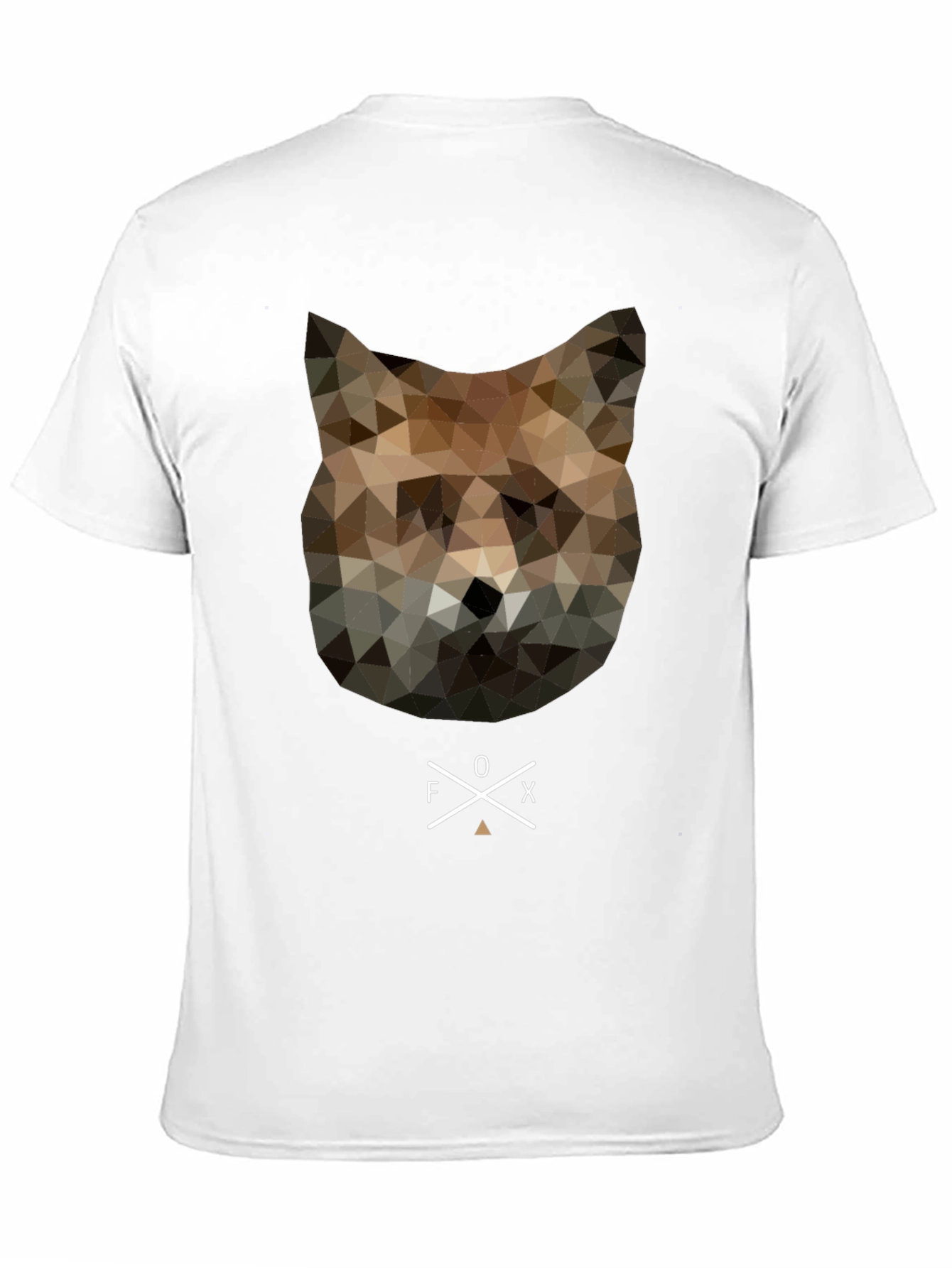Black Geometric Fox Head Graphic Tee - Unique Men's T-Shirt view 11