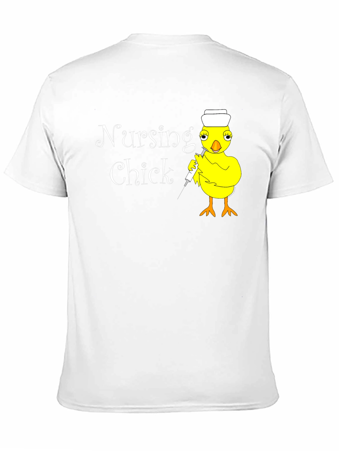 Black Nursing Chick T-Shirt - Funny Nurse Apparel view 11