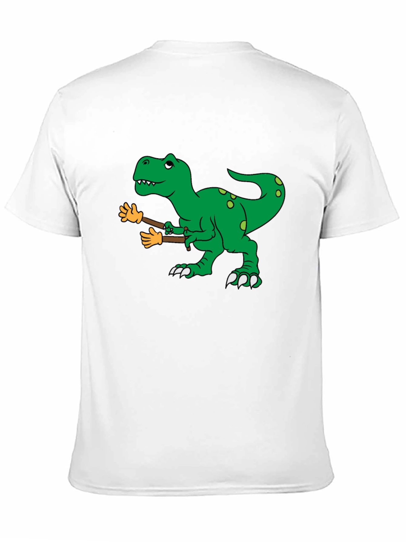 Black Dinosaur T-Rex with Fake Arms Funny Graphic Tee view 11