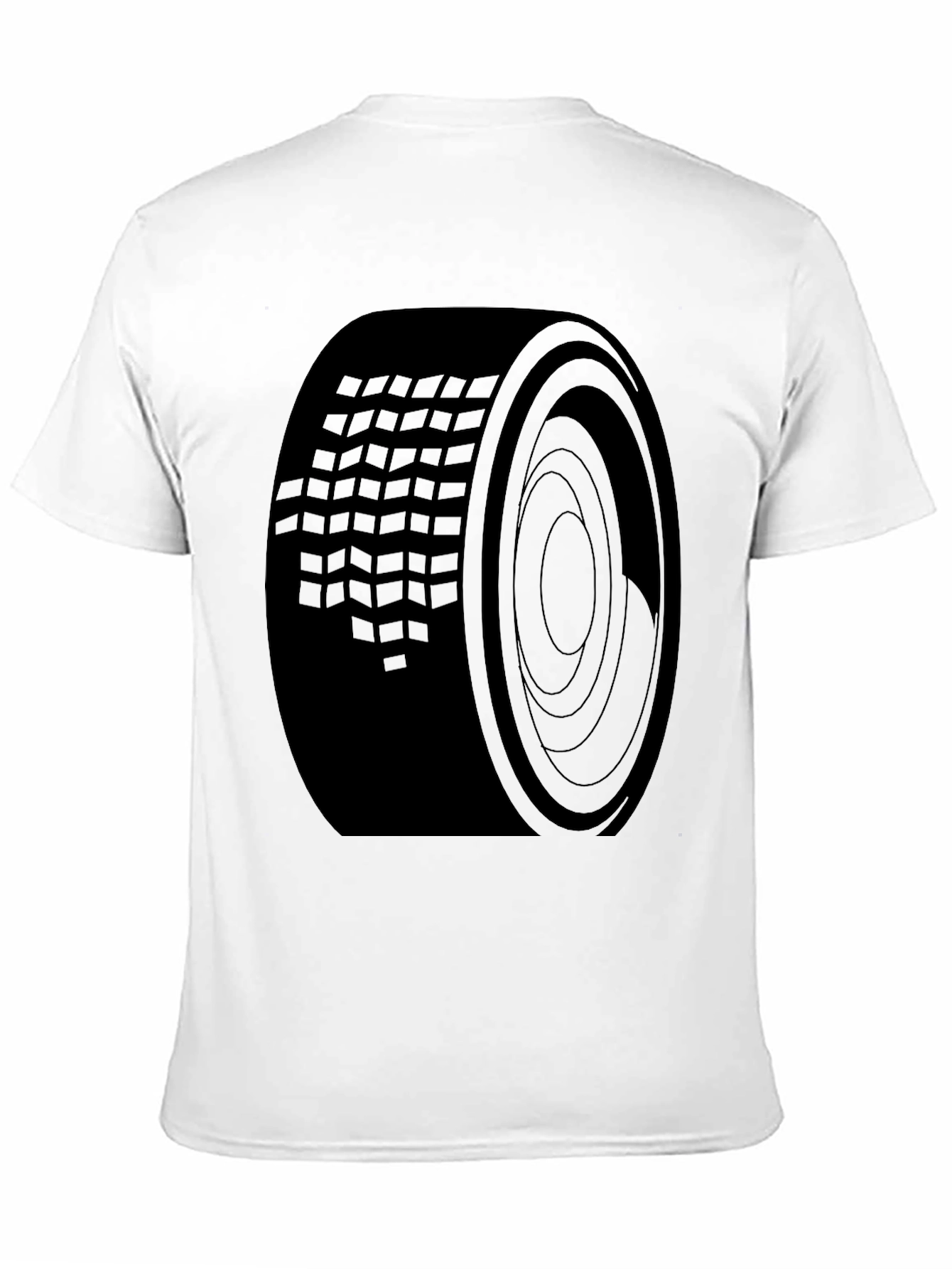 Black Black Tire Tread Graphic Tee - Modern Style view 11