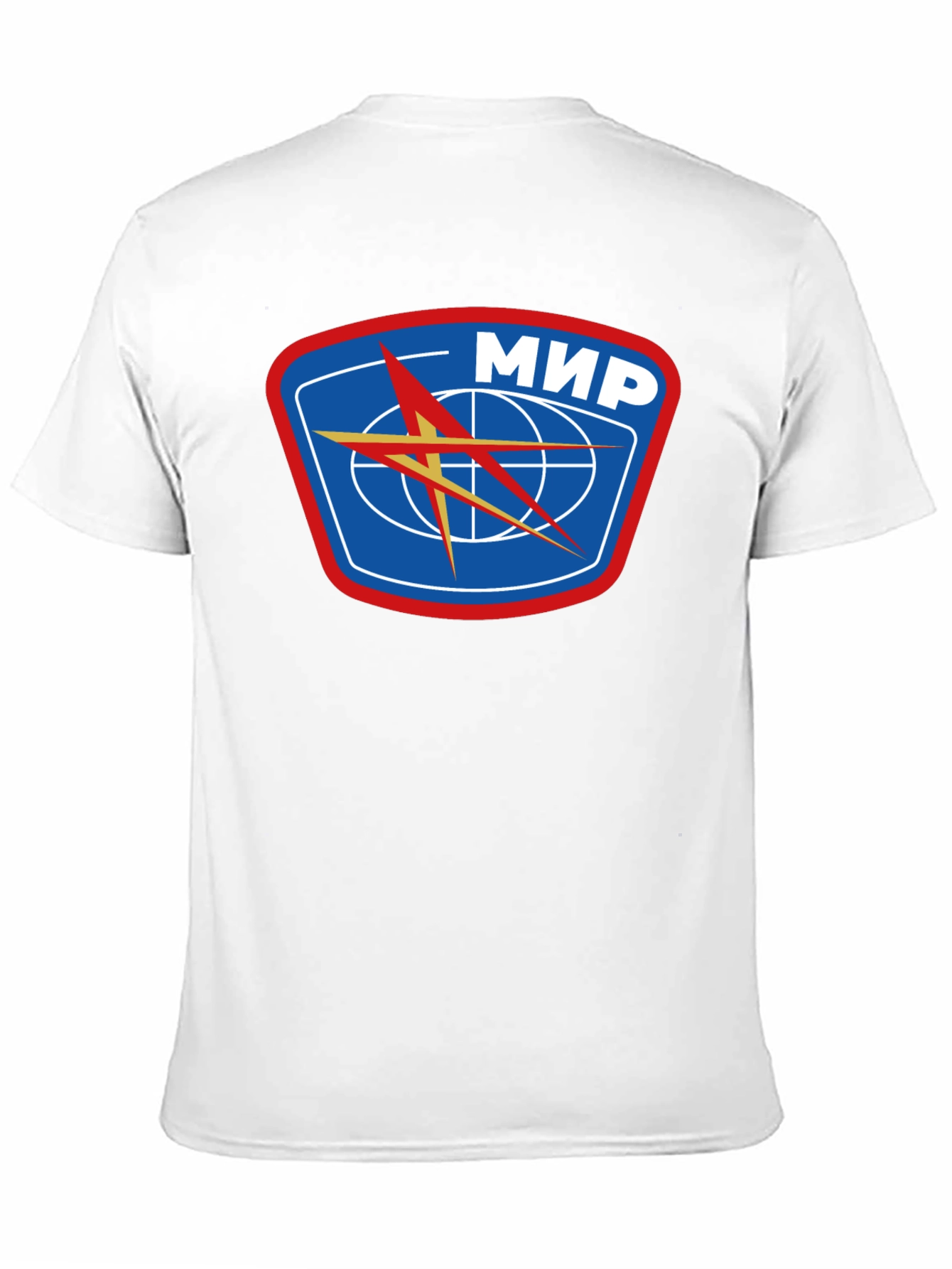 Black Retro MIR Space Station Black T-Shirt view 11