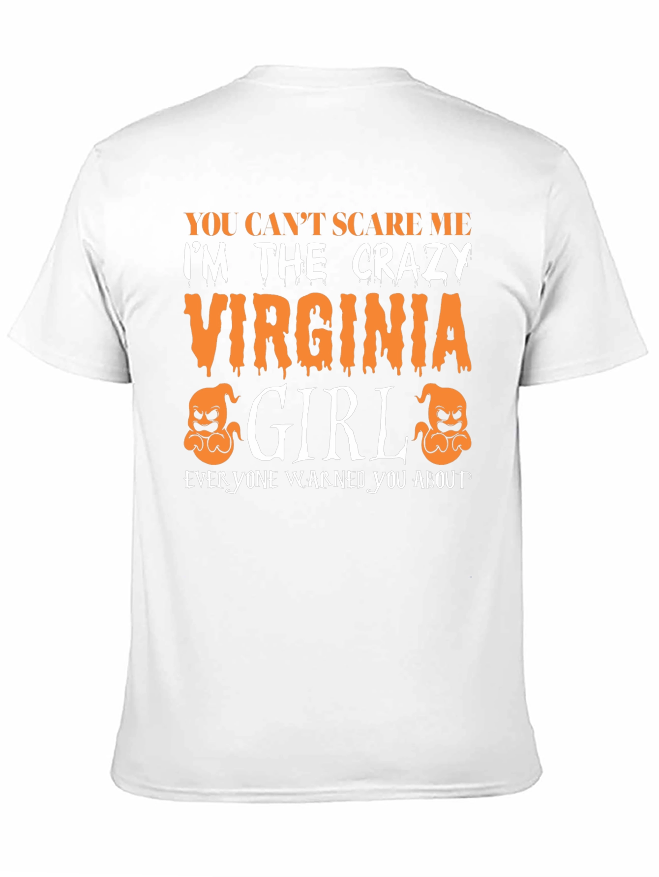 Black Crazy Virginia Girl Halloween T-Shirt view 11