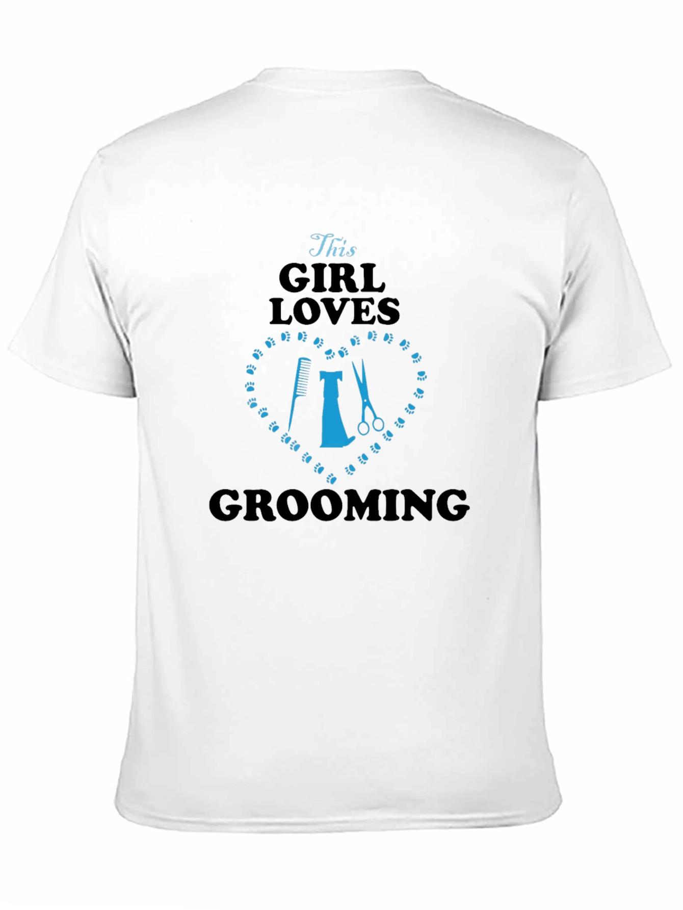 Black Grooming Lover Tee: This Girl Loves Grooming T-Shirt view 11