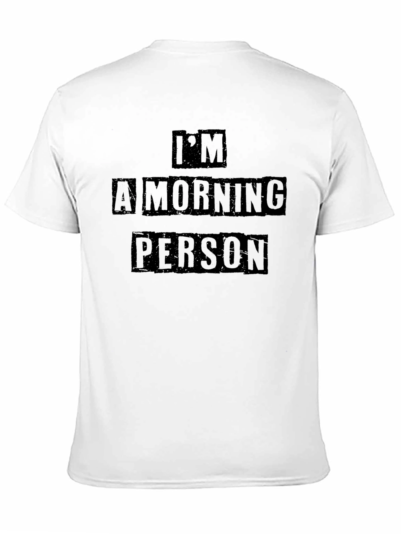 Black I'm A Morning Person Graphic Tee - Black Cotton Blend T-Shirt view 11