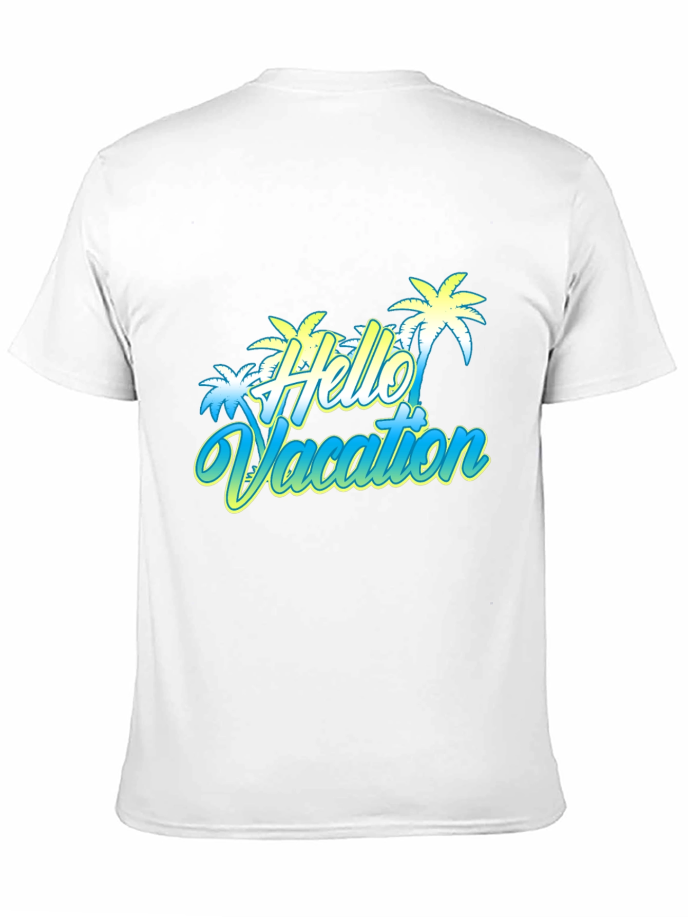 Black Hello Vacation Graphic T-Shirt view 11