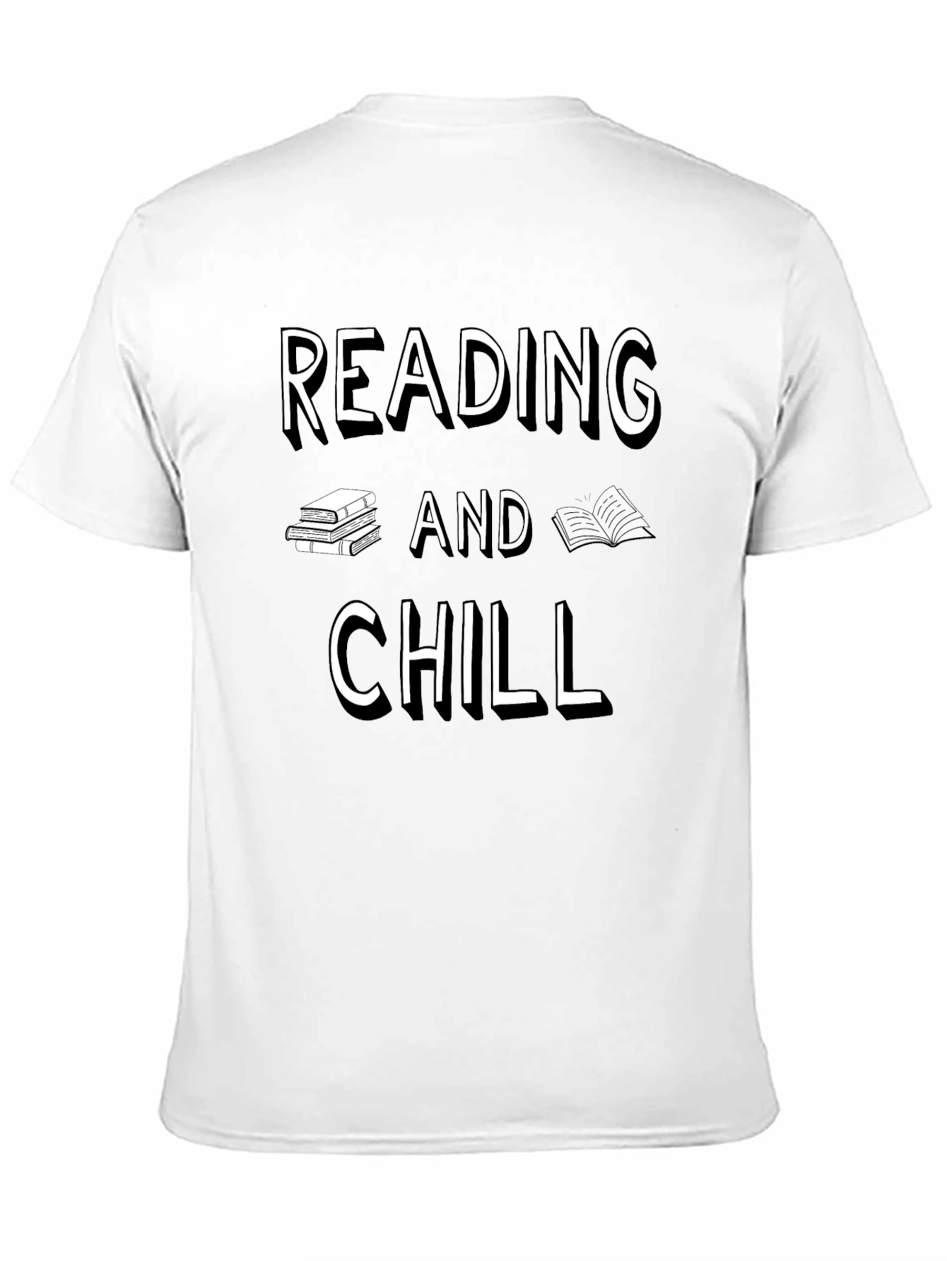 Black Reading and Chill Graphic Tee - Black Cotton Shirt view 11