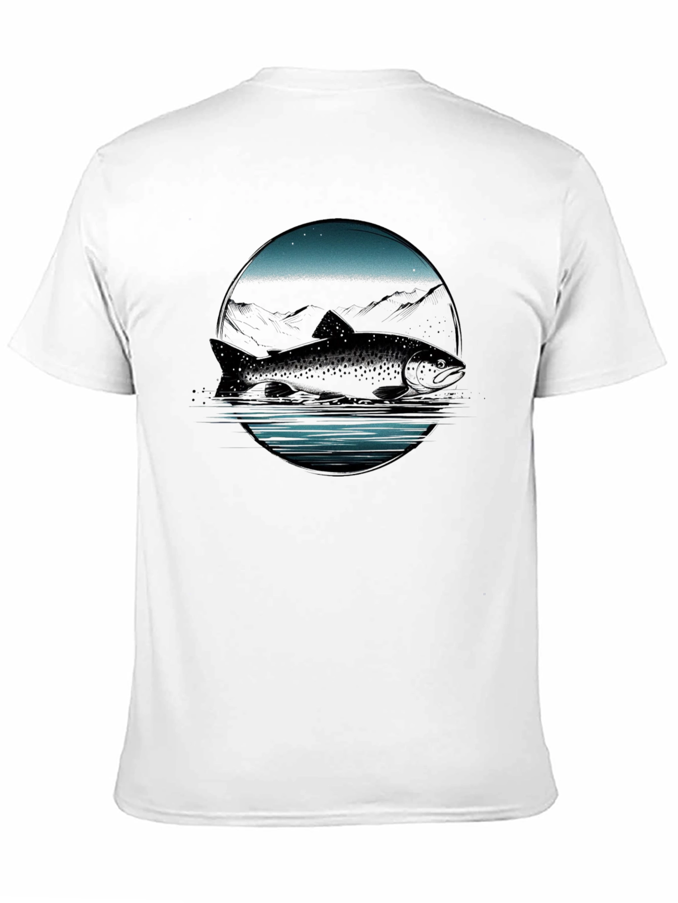 Muskie Fish Graphic Tee - Black Cotton T-Shirt - 11