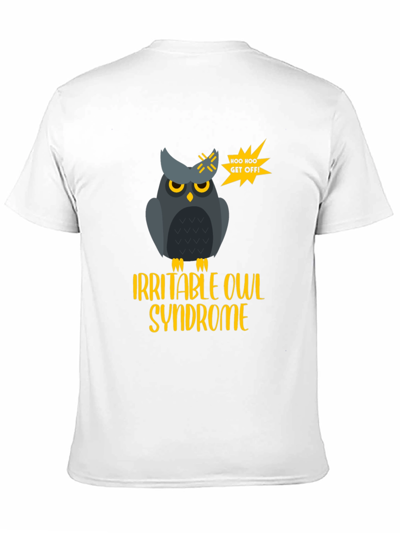 Black Irritable Owl Syndrome T-Shirt view 11