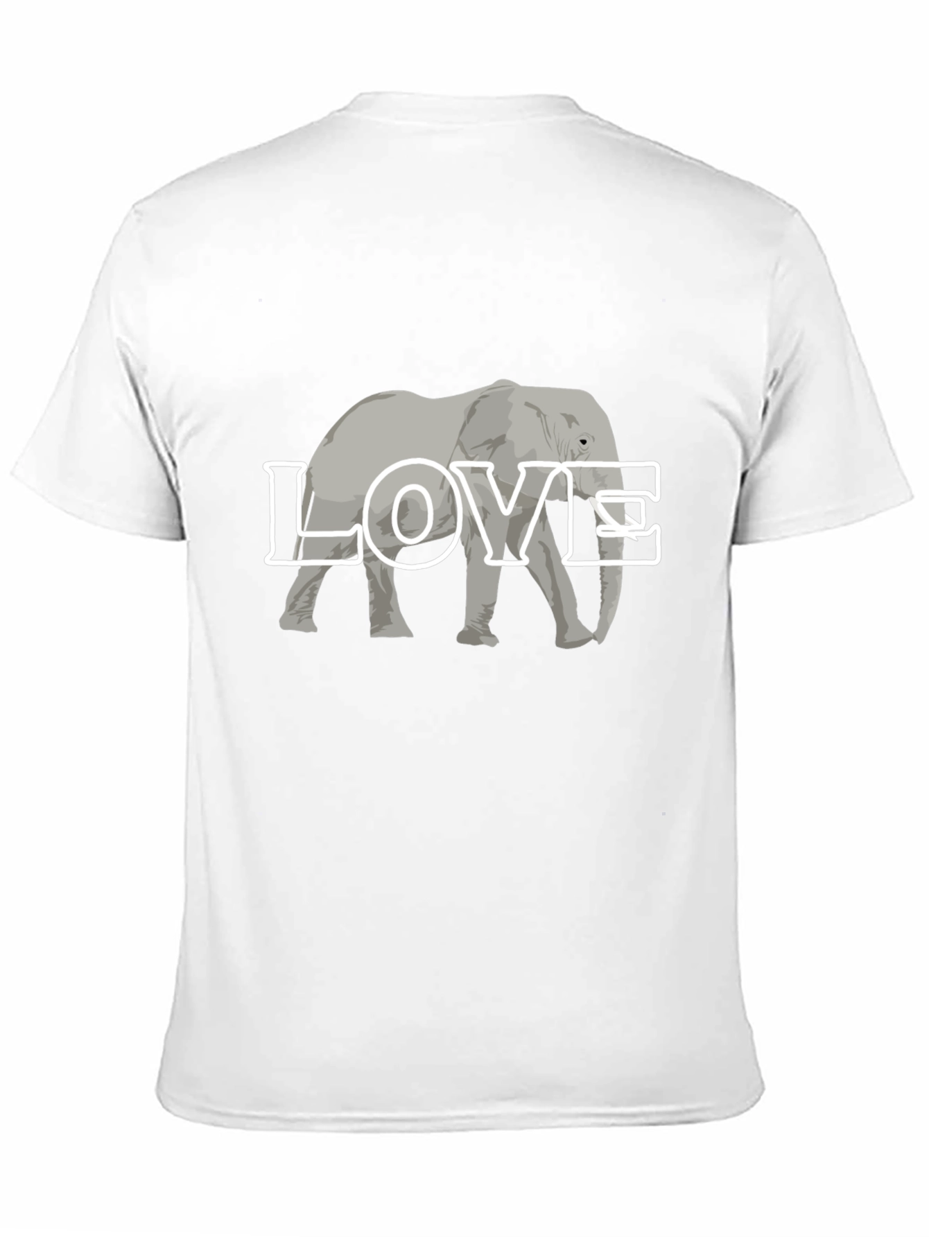 Black Elephant Love Graphic Tee - Black Cotton T-Shirt view 11