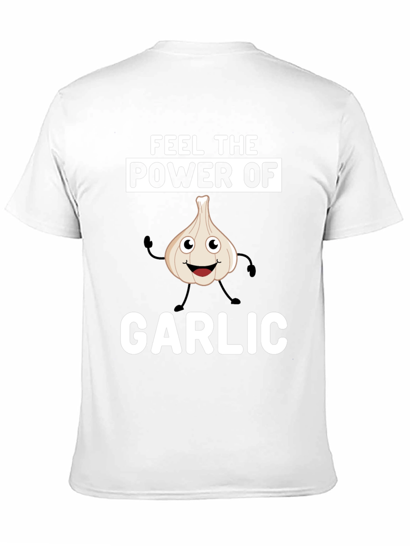 Black Funny Garlic Power T-Shirt view 11
