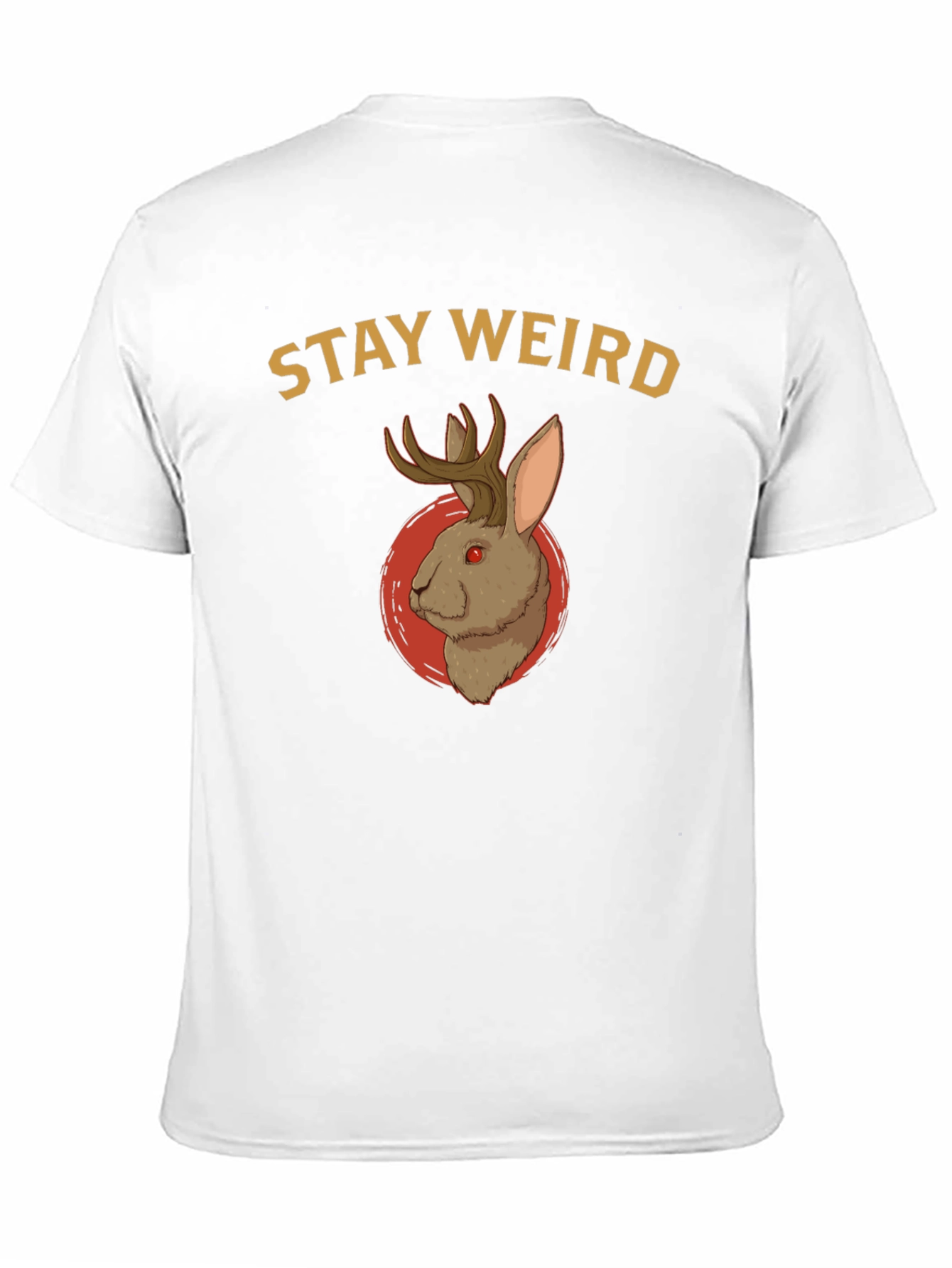 Black Stay Weird Jackalope T-Shirt - Novelty Graphic Tee view 11