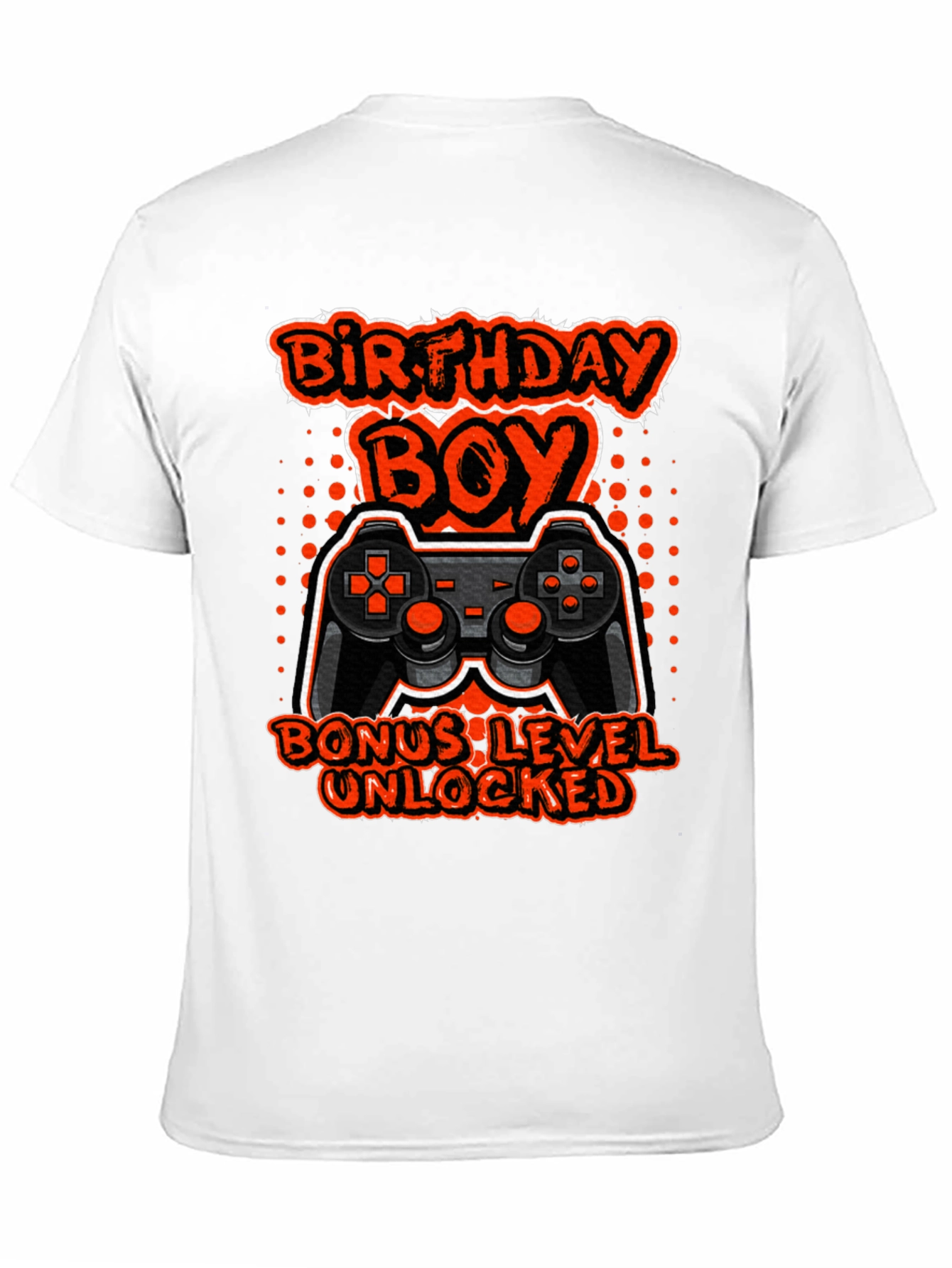 Black Birthday Boy Bonus Level Unlocked Gamer T-Shirt view 11