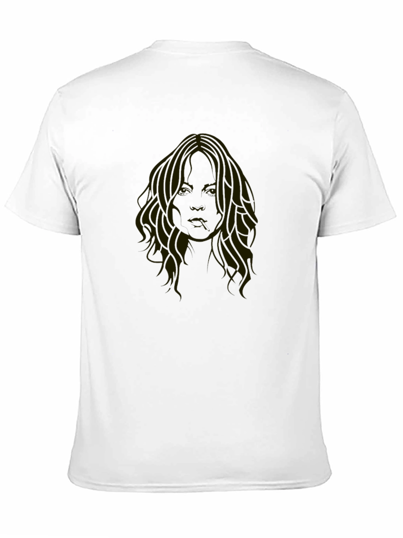 Black Black T-Shirt with Face Print view 11