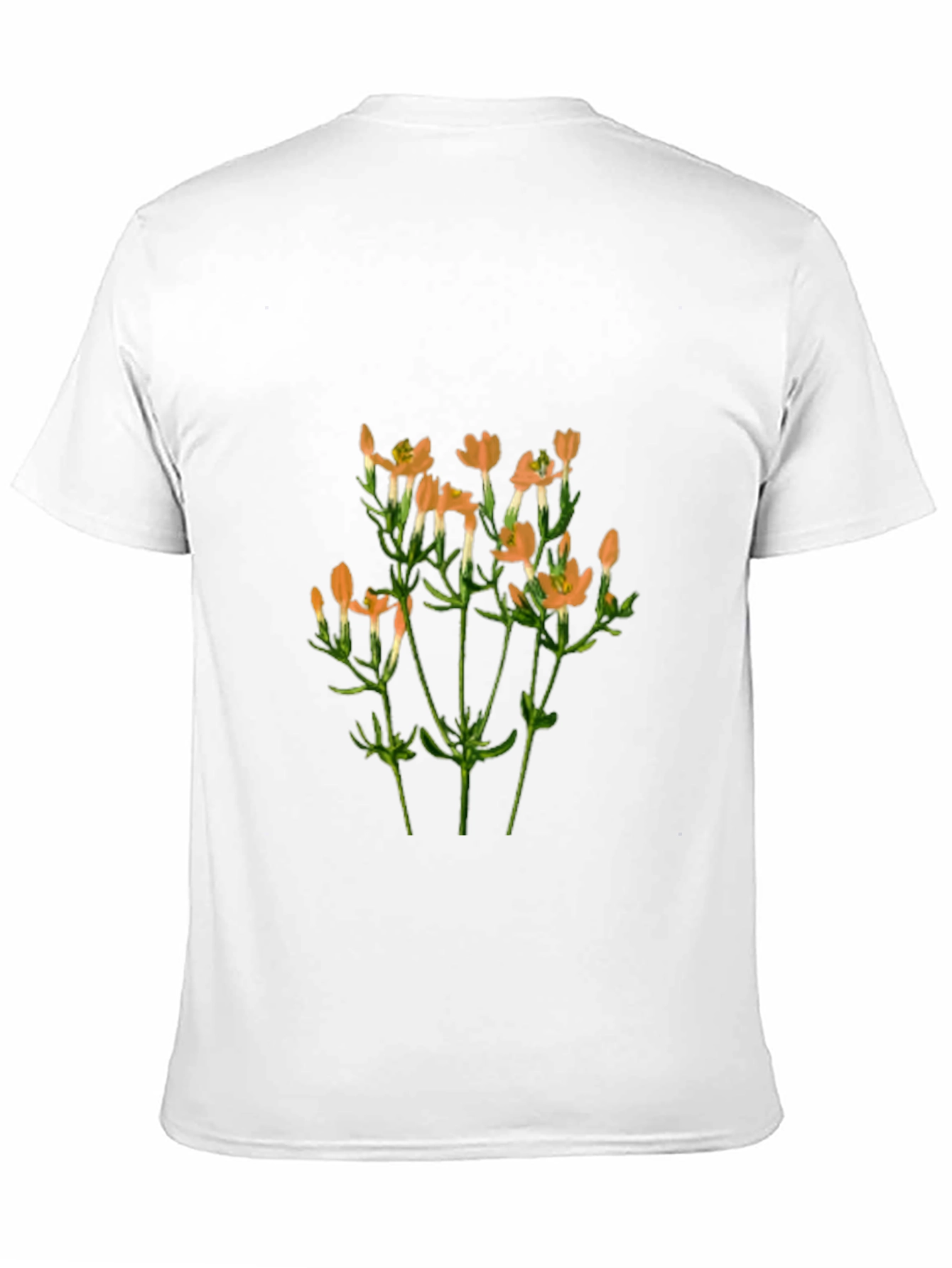 Black Floral Print T-Shirt - Black, Botanical Design view 11