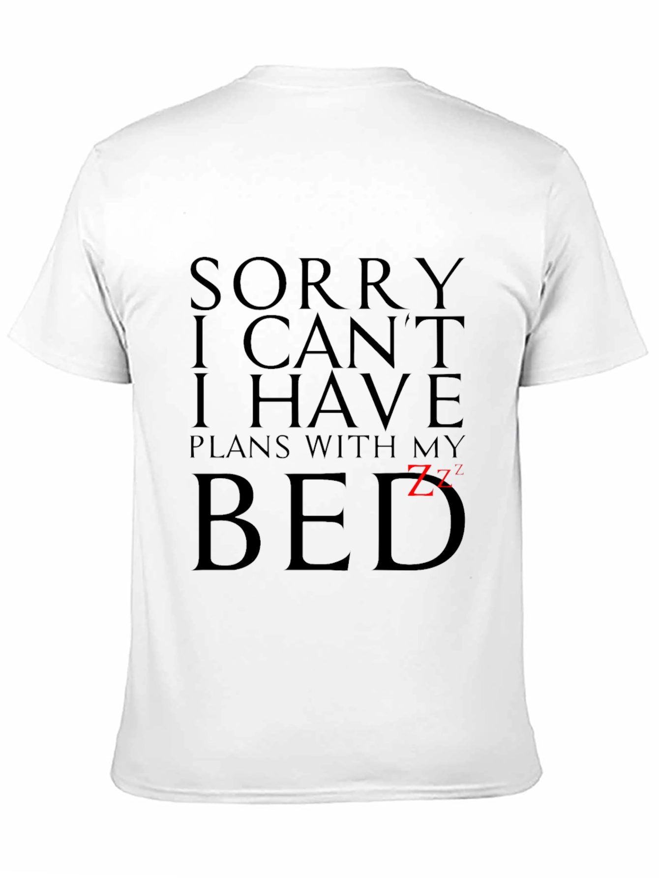 Black Funny "Plans With My Bed" Graphic Tee view 11