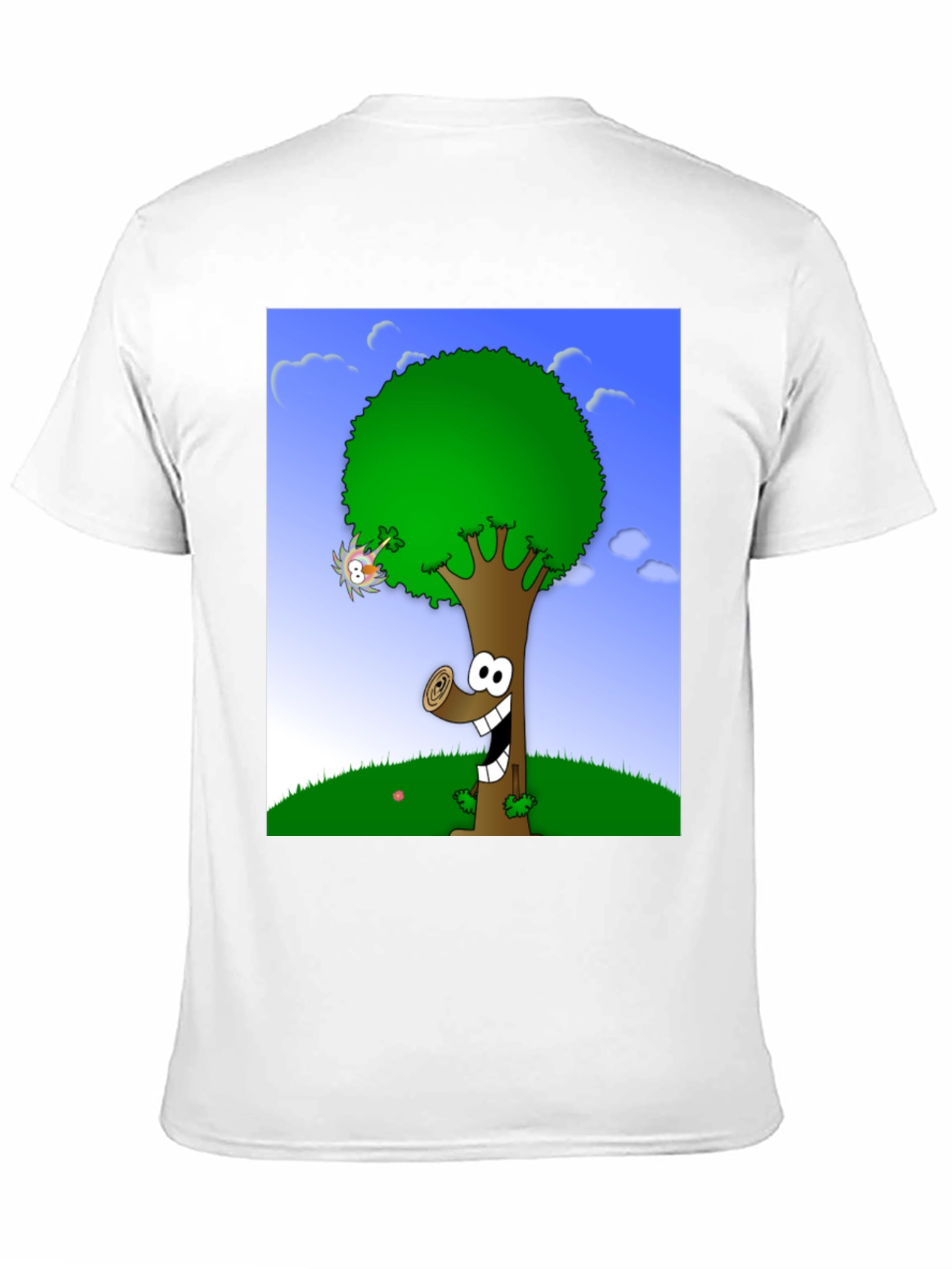 Black Cartoon Tree Graphic Tee view 11