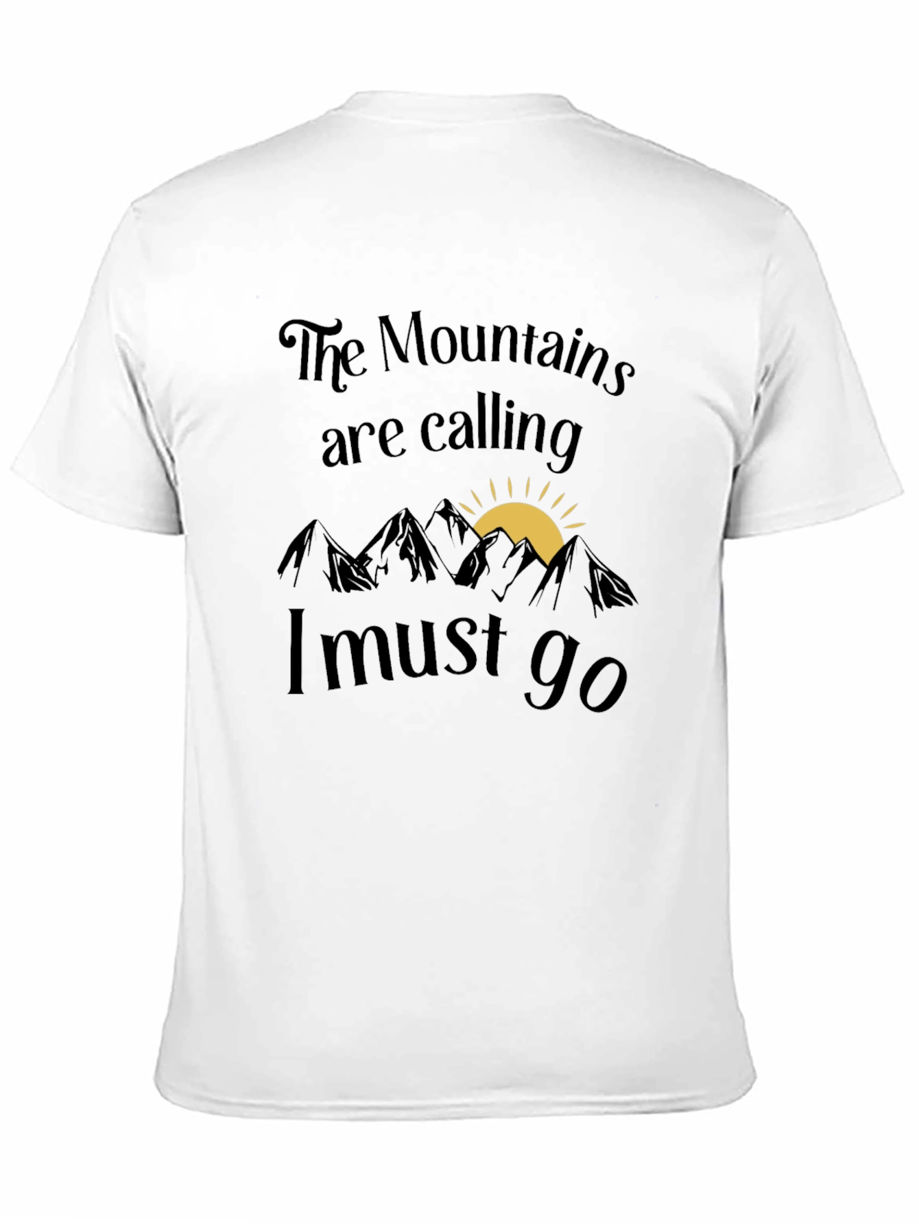 Black Mountain Calling Black T-Shirt Adventure Awaits view 11