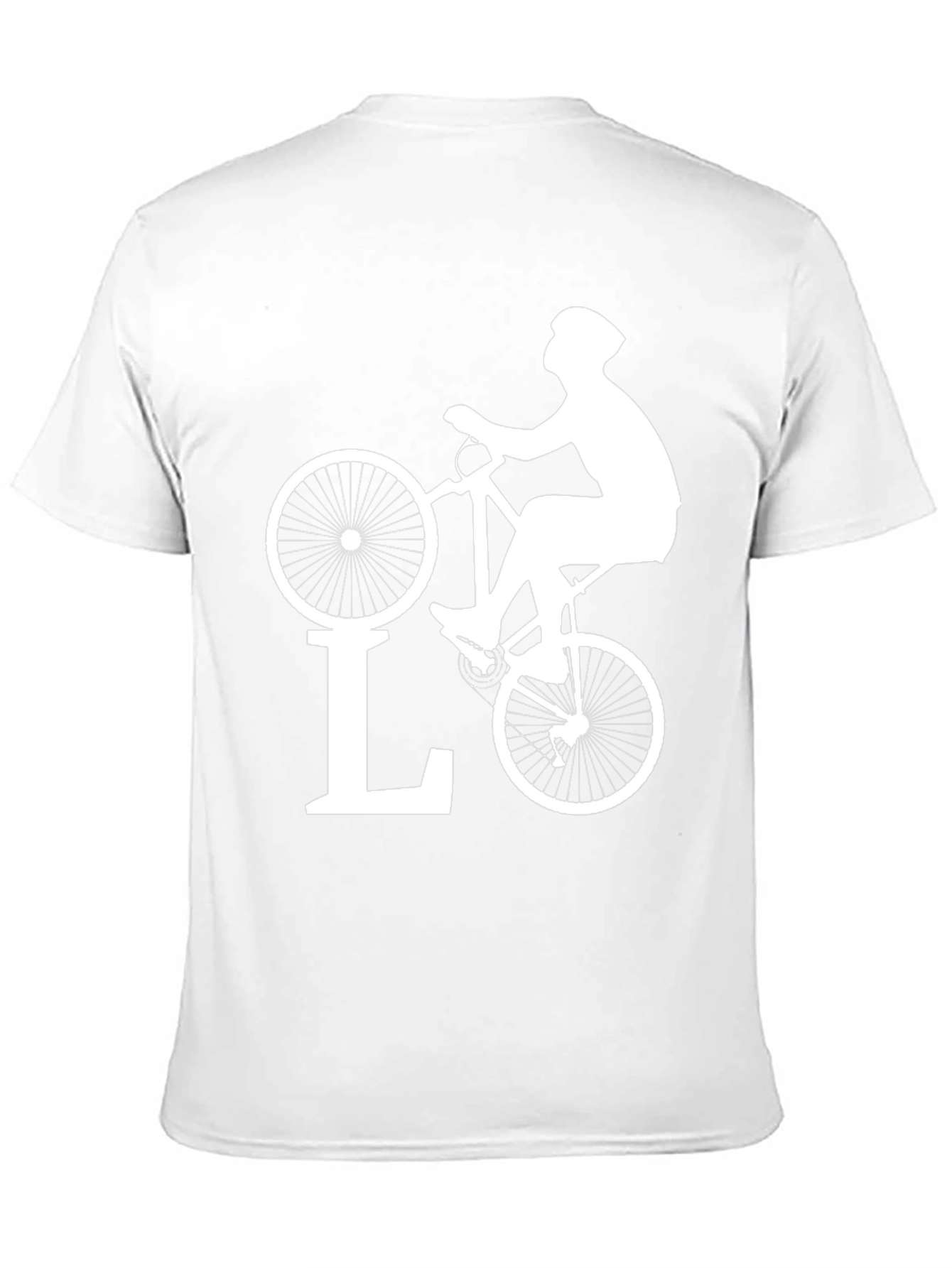 Black Cycling Love T-Shirt - Black Bike Design view 11