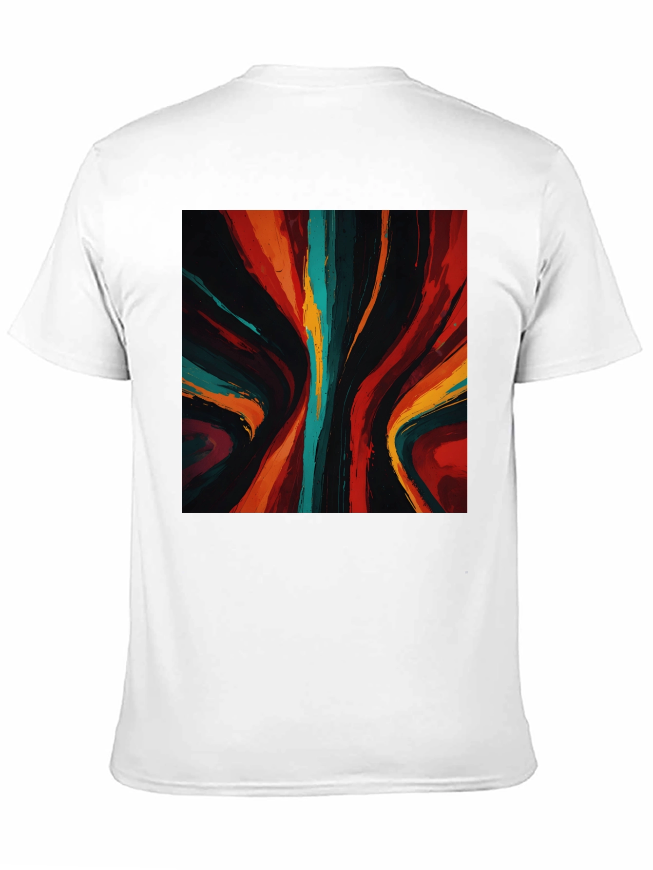 Black Abstract Art Graphic Tee - Bold Black Shirt view 11