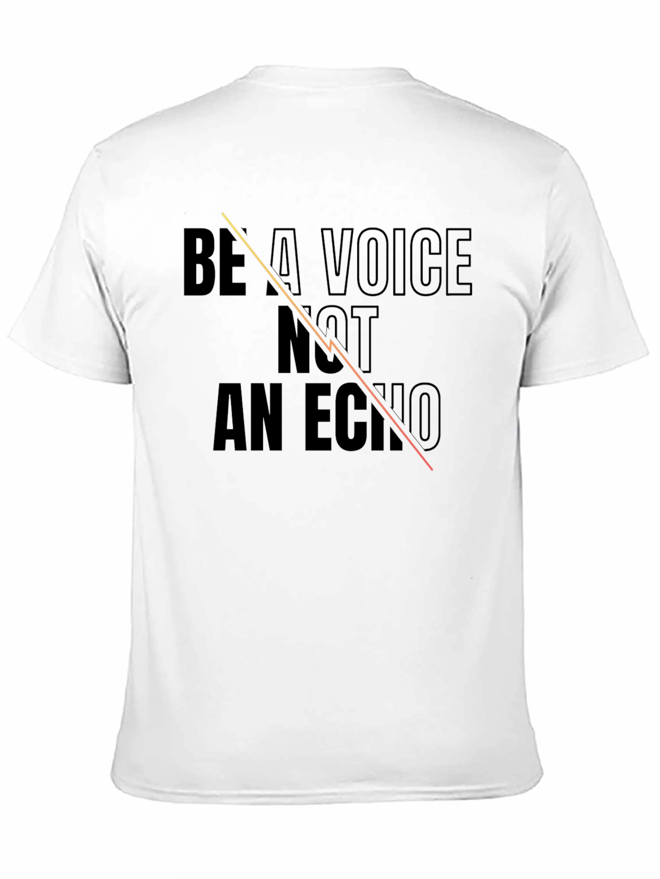 Black Be A Voice Not An Echo Graphic T-Shirt view 11