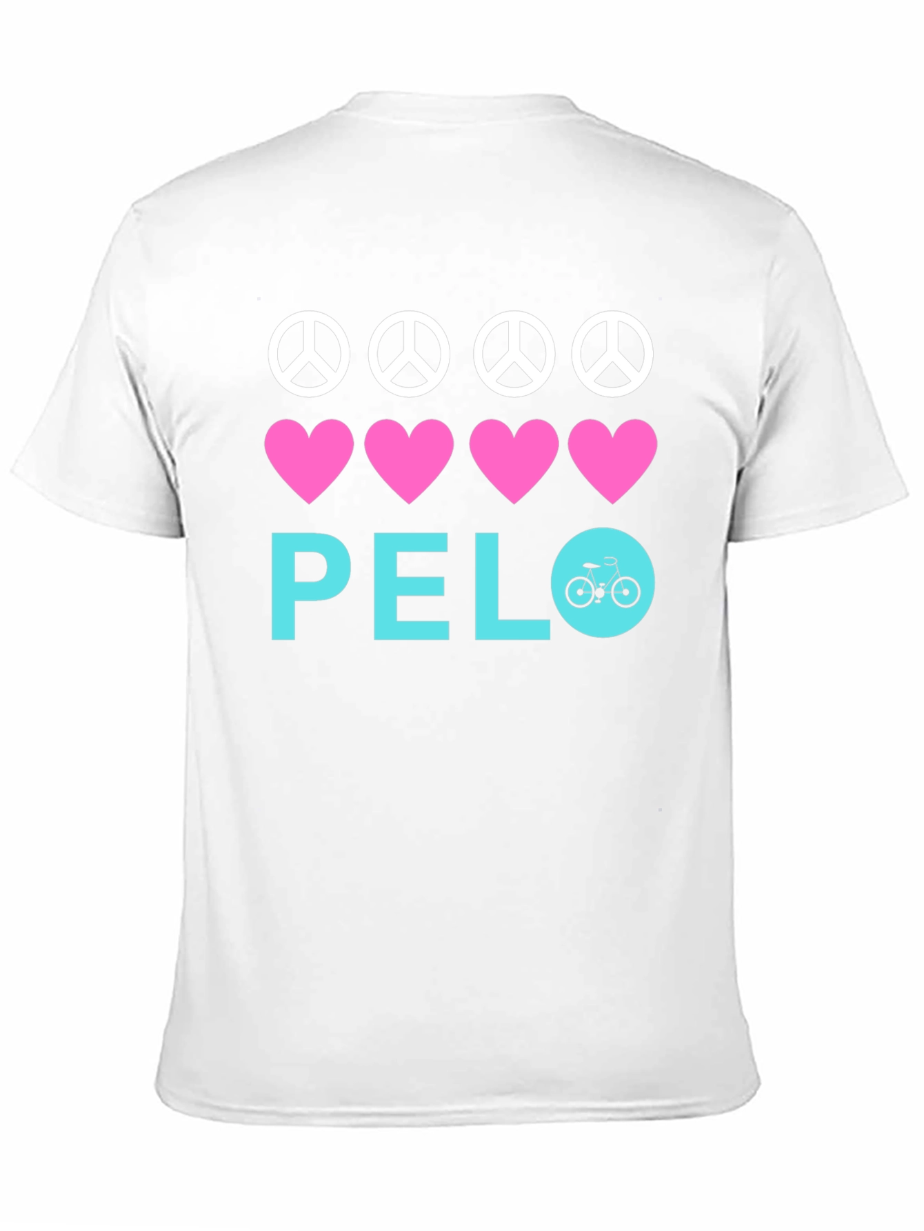 Black Peace Love Bicycle T-Shirt view 11