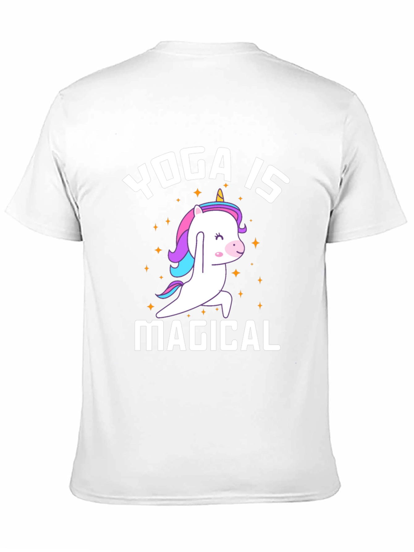 Black Yoga Is Magical Unicorn T-Shirt - Black Cotton Tee view 11