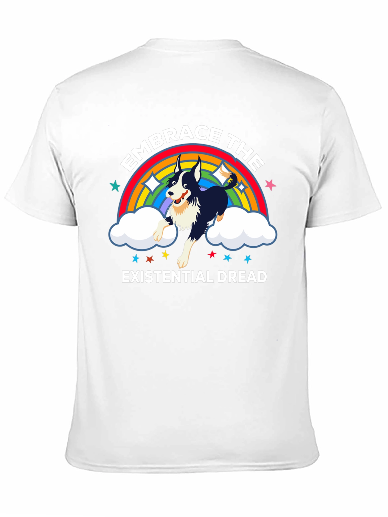 Black Embrace Existential Dread Dog T-Shirt view 11