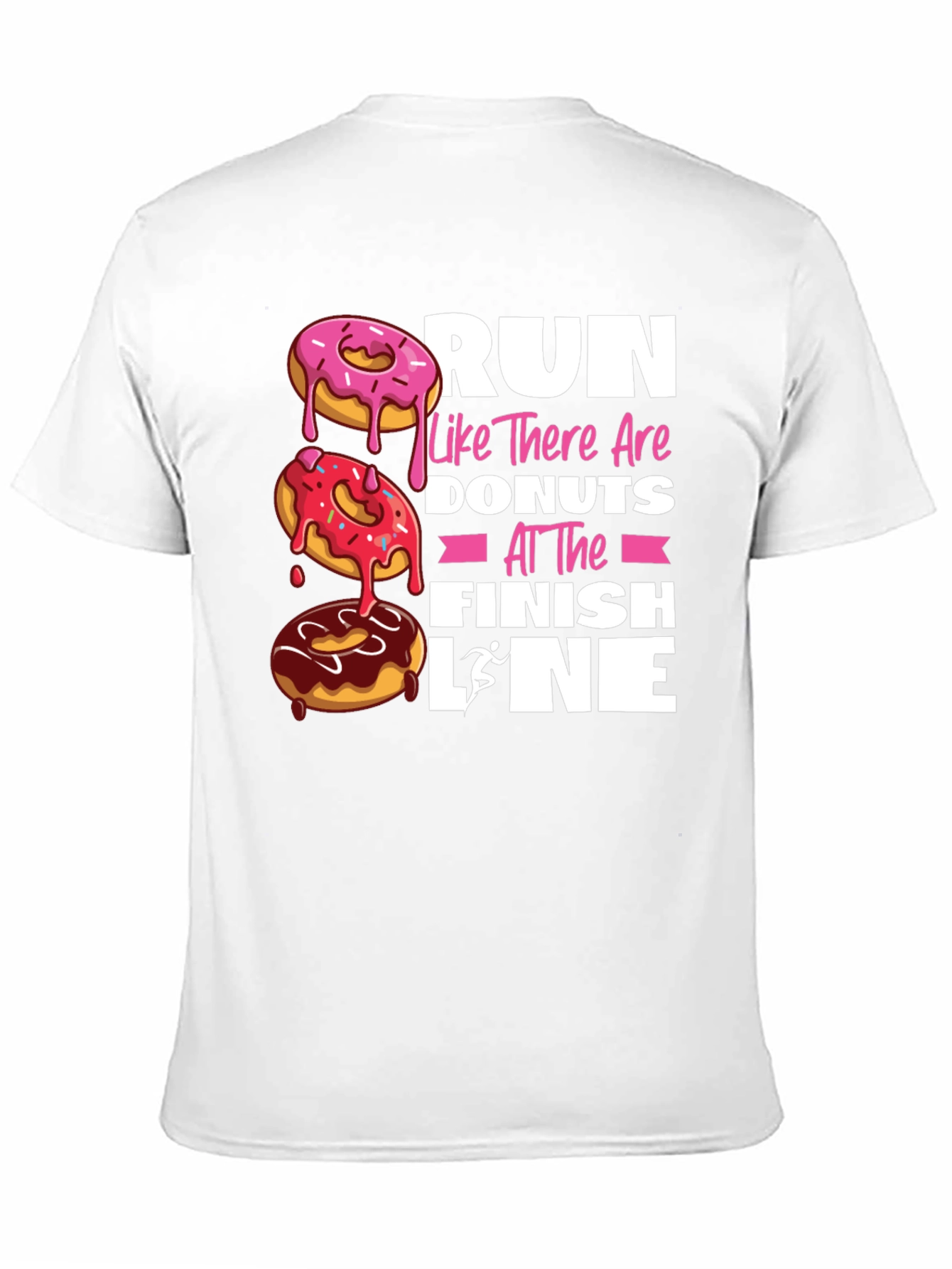 Black Run for Donuts T-Shirt - Funny Fitness Apparel view 11