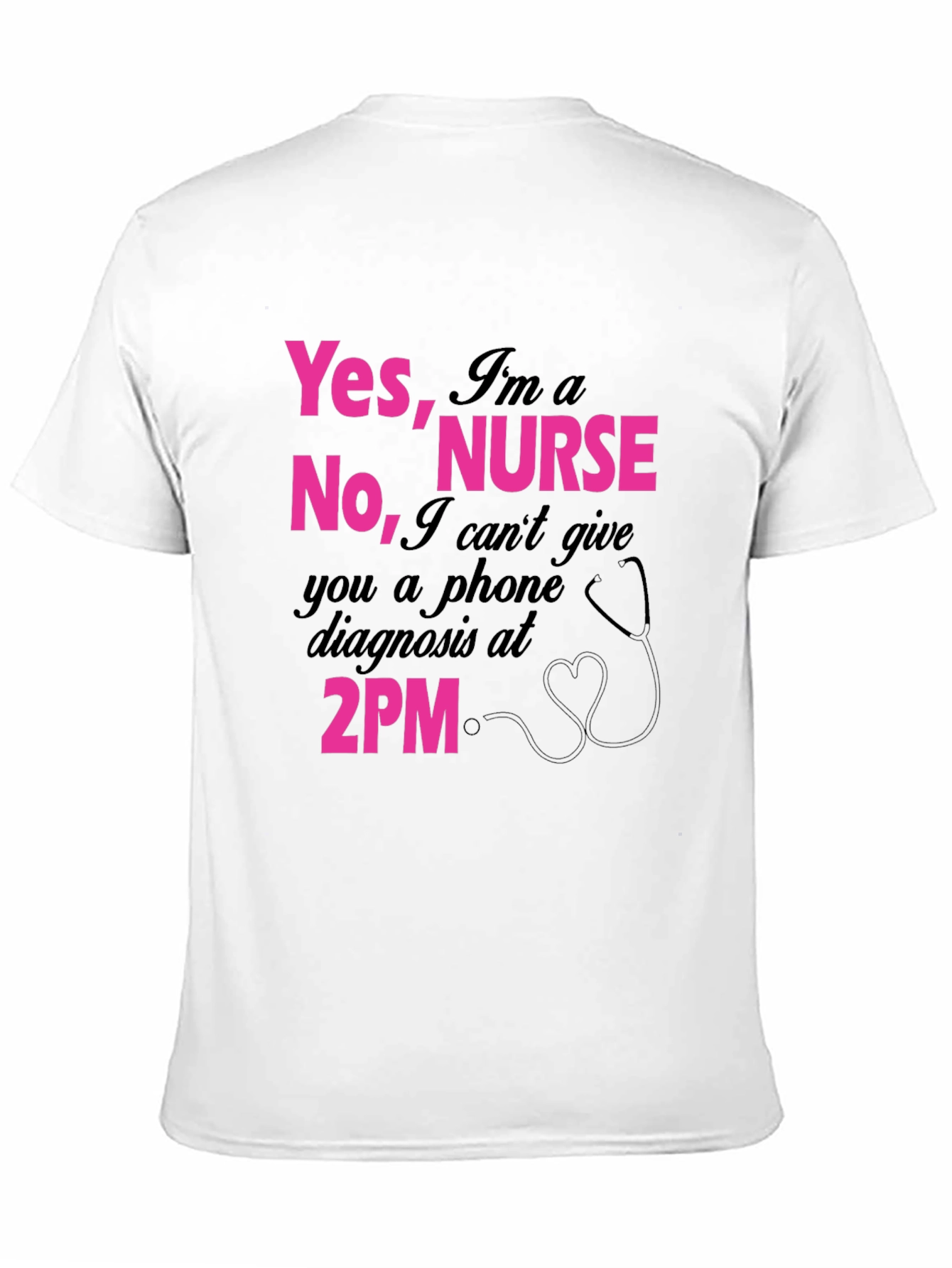 Black Funny Nurse T-Shirt - Yes I'm a Nurse - Black view 11