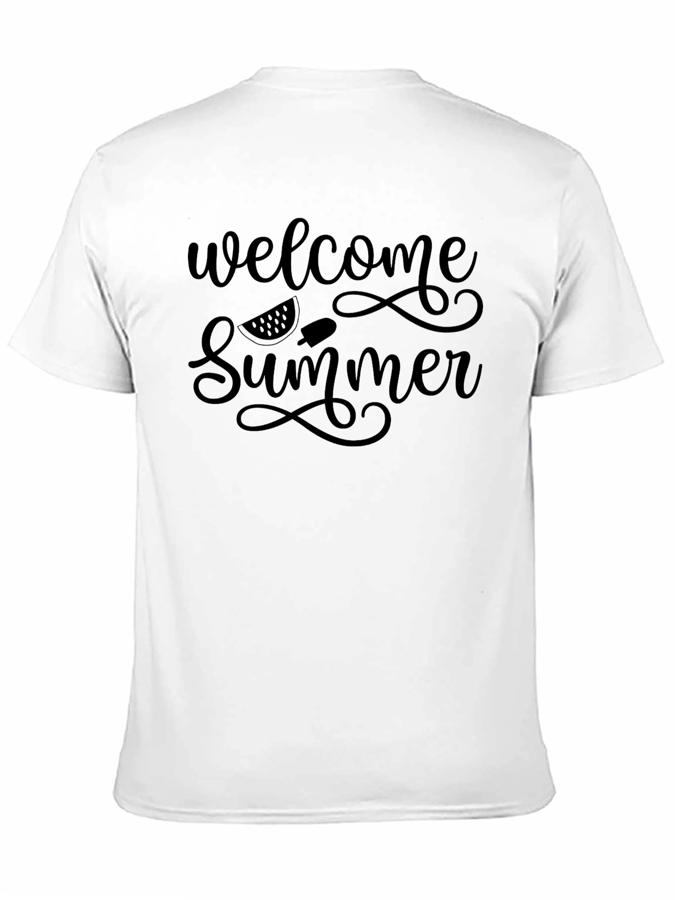 Black Welcome Summer Black Graphic T-Shirt view 11