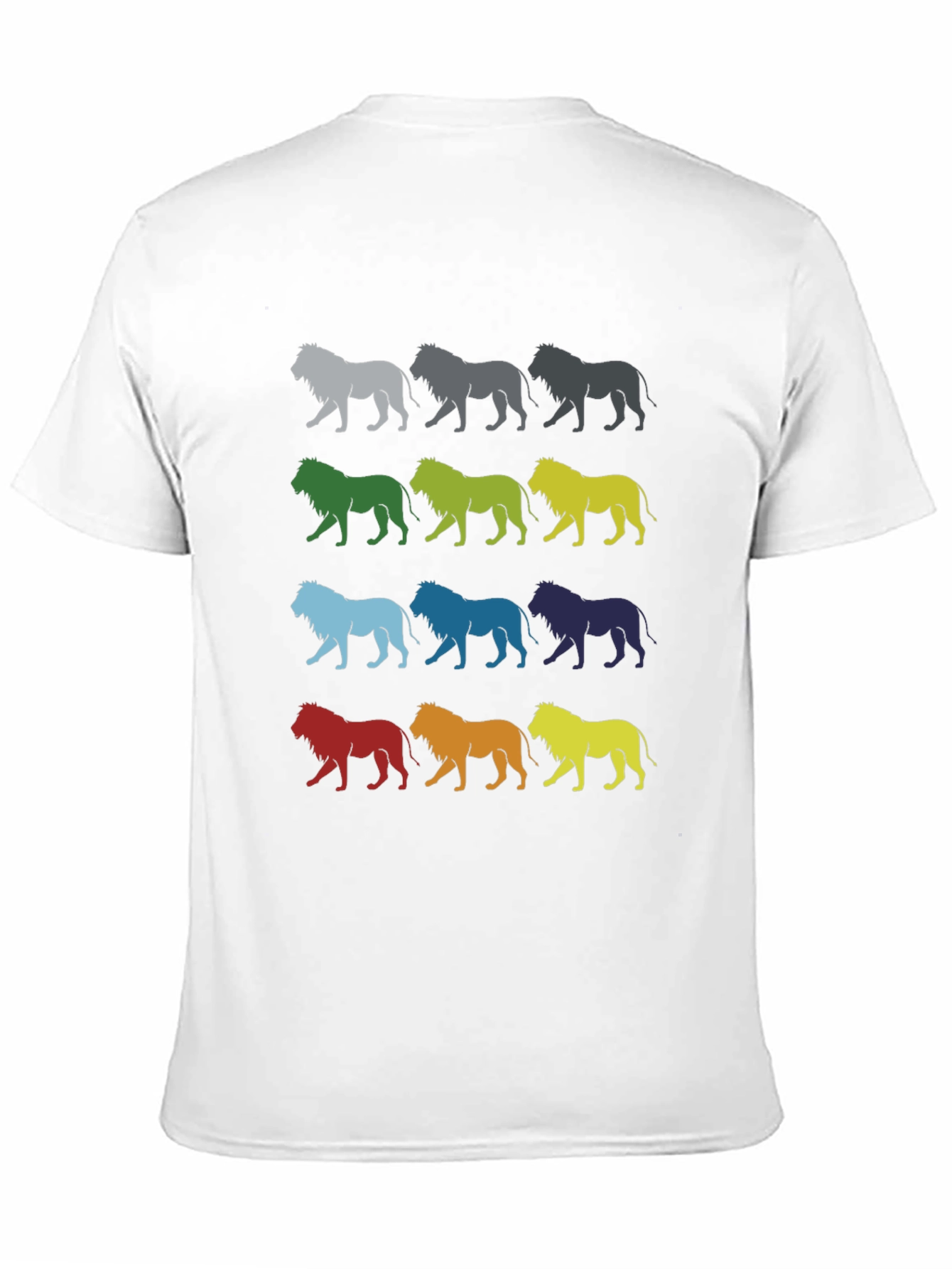 Black Colorful Lion Graphic Tee - Unique Design view 11