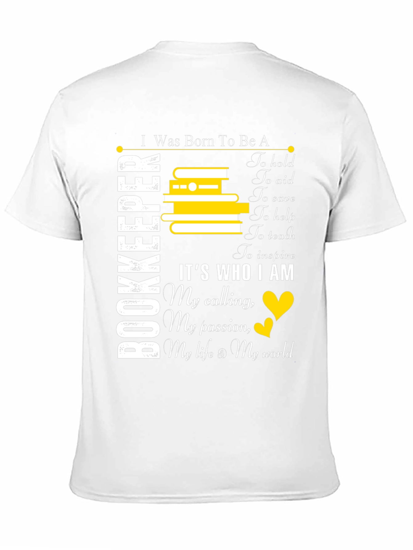 Black Bookkeeper Gift T-Shirt: Born To Be A Bookkeeper view 11