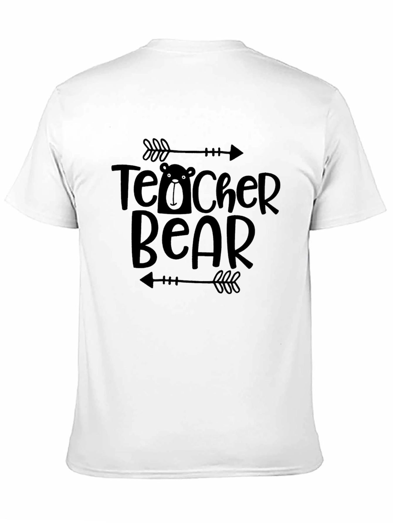 Black Teacher Bear Graphic T-Shirt - Back to School view 11