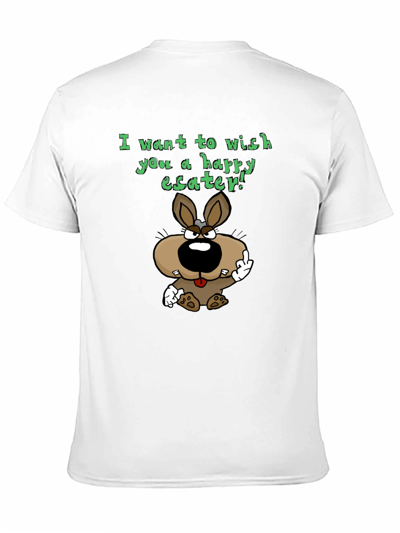 Black Happy Easter Bunny Graphic T-Shirt view 11