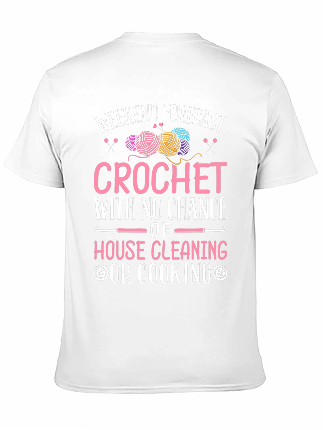 Black Crochet Weekend Forecast T-Shirt - No Cleaning or Cooking view 11