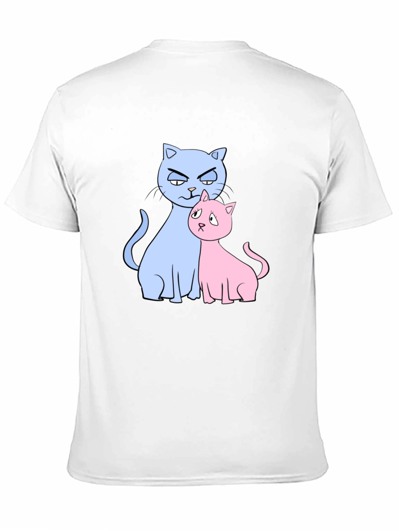 Black Cute Cats Graphic Print T-Shirt view 11