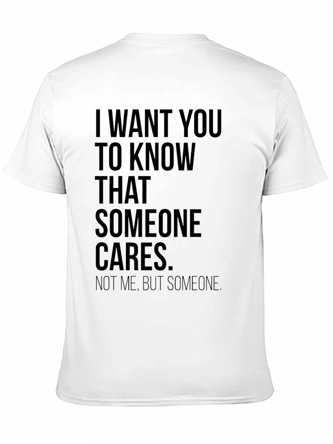 Black Someone Cares Sarcastic T-Shirt view 11