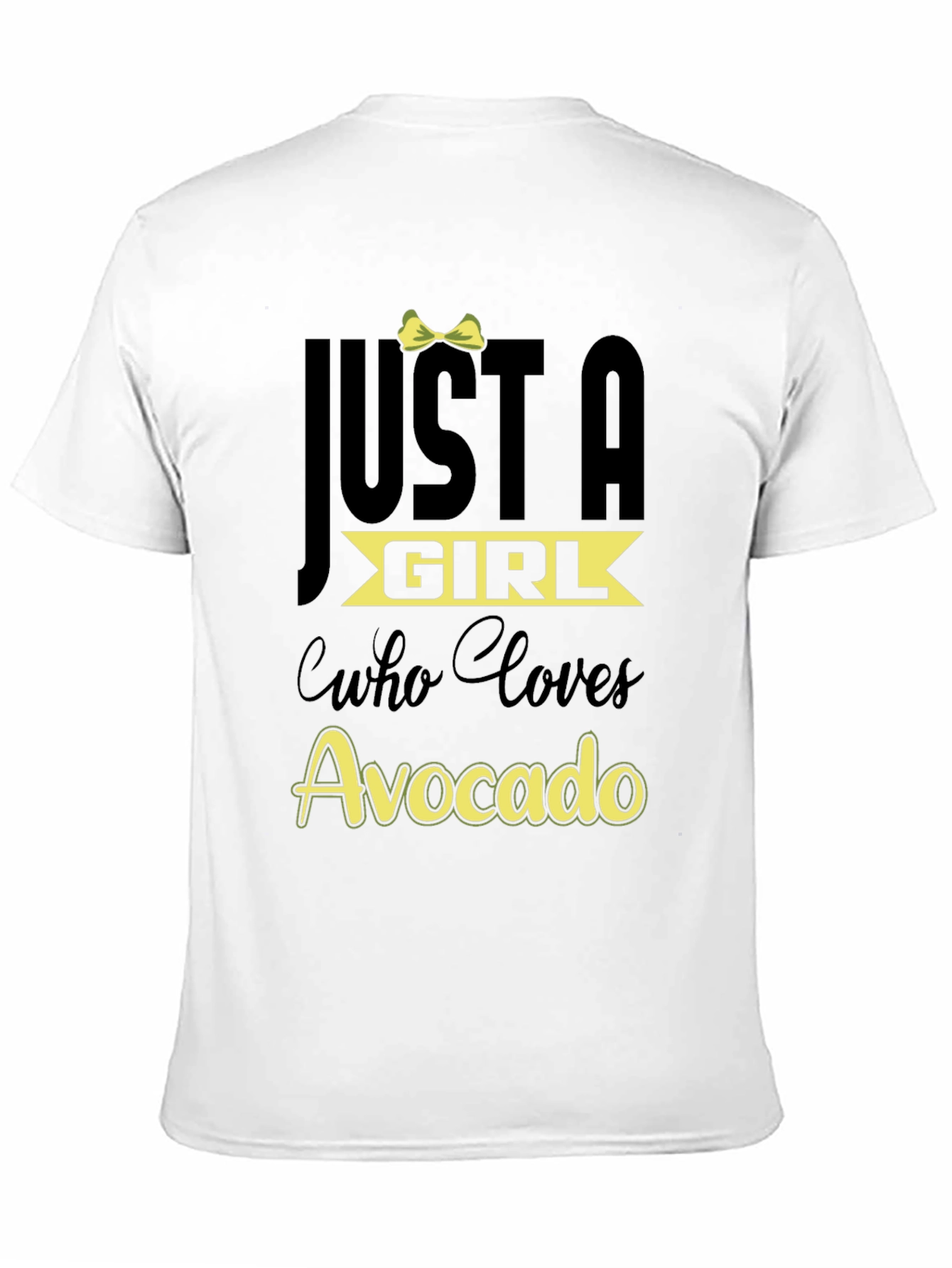 Black Just a Girl Who Loves Avocado T-Shirt view 11