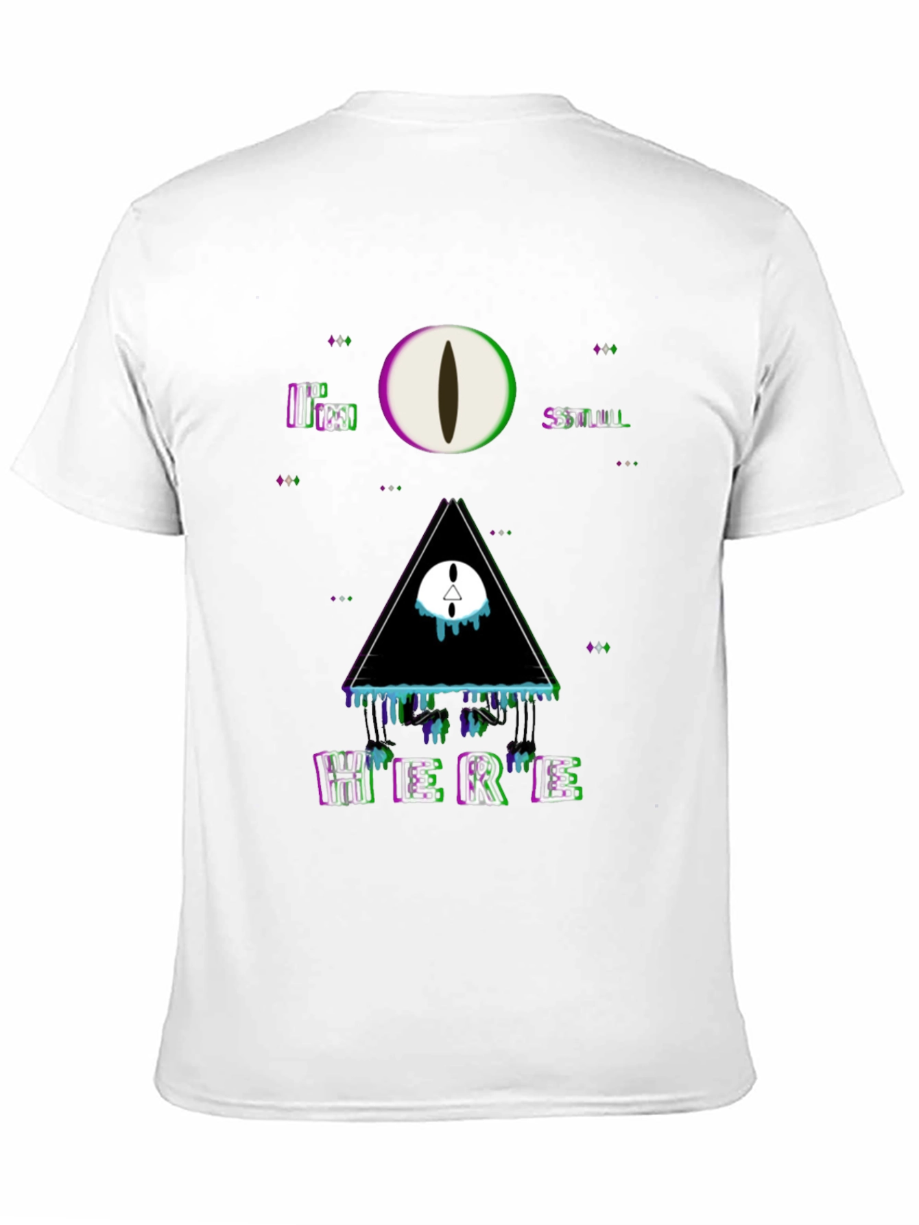 Black Surreal Graphic Print Tee - "I'm Still Here" view 11