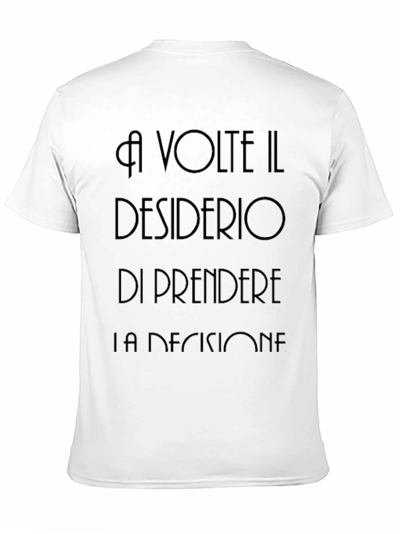 Black Italian Quote Graphic T-Shirt - A Volte Il Desiderio view 11