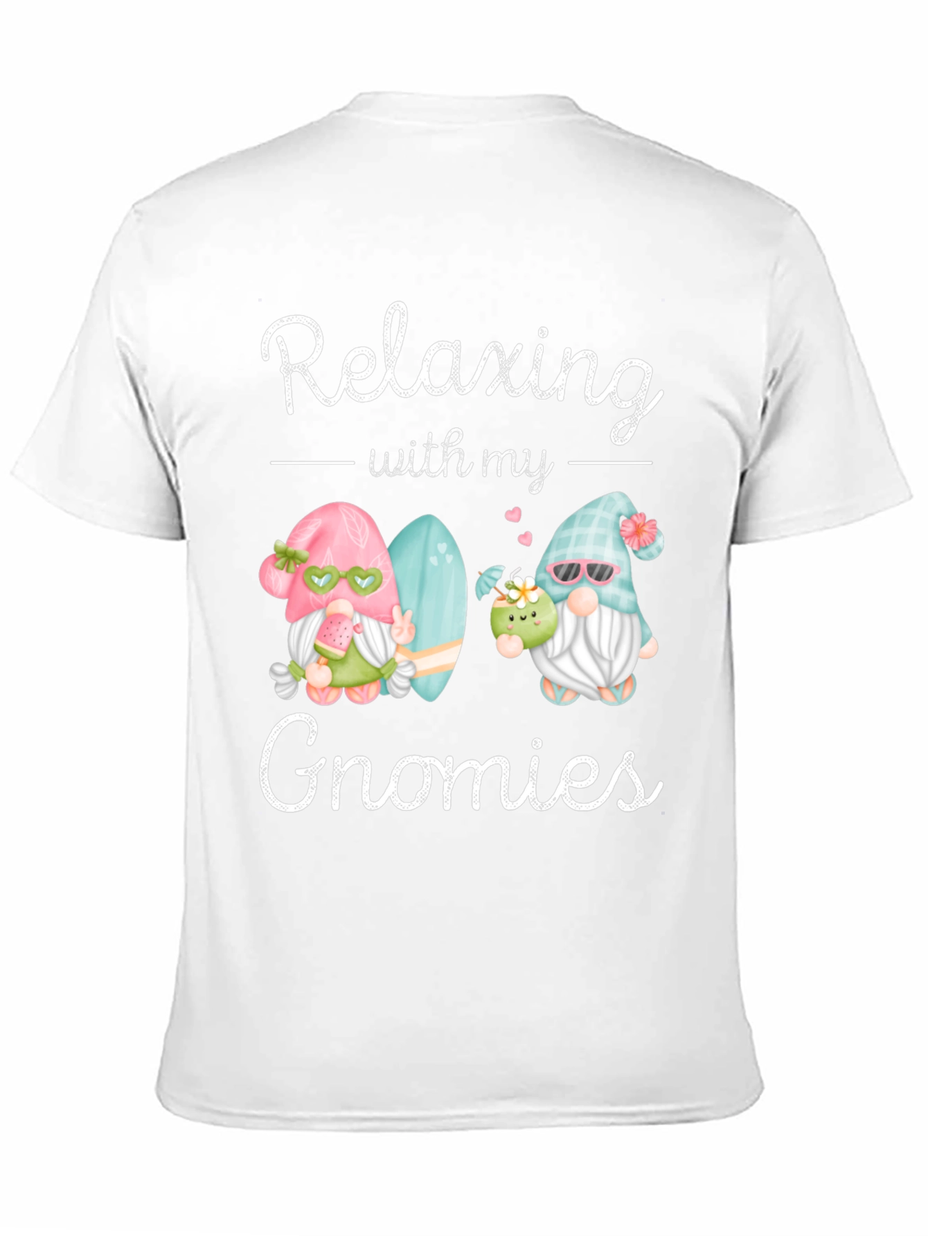 Black Relaxing With My Gnomies Graphic Tee view 11