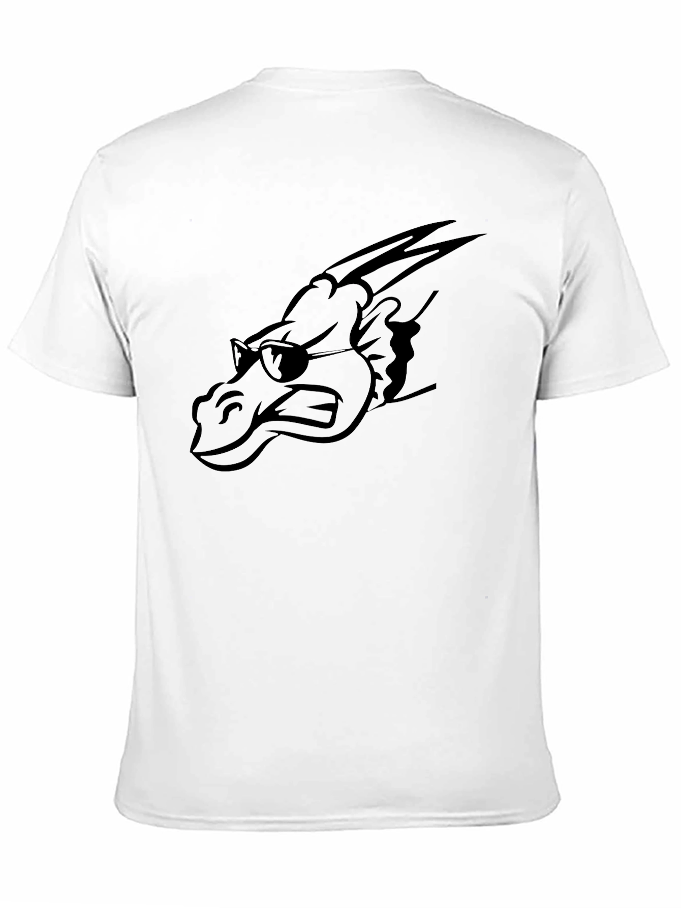 Black Cool Dragon Graphic Tee - Men's Black T-Shirt view 11